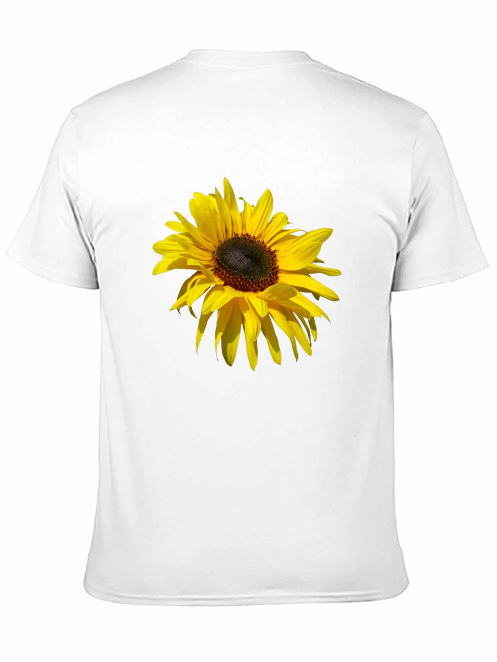 Sunflower Print Black T-Shirt
