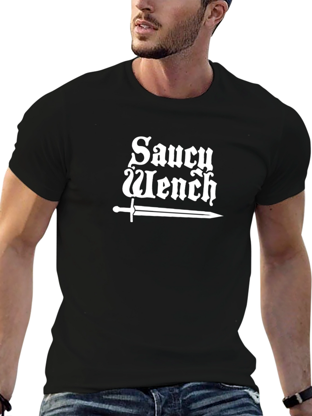 Saucy Wench Graphic Tee - Sword Design