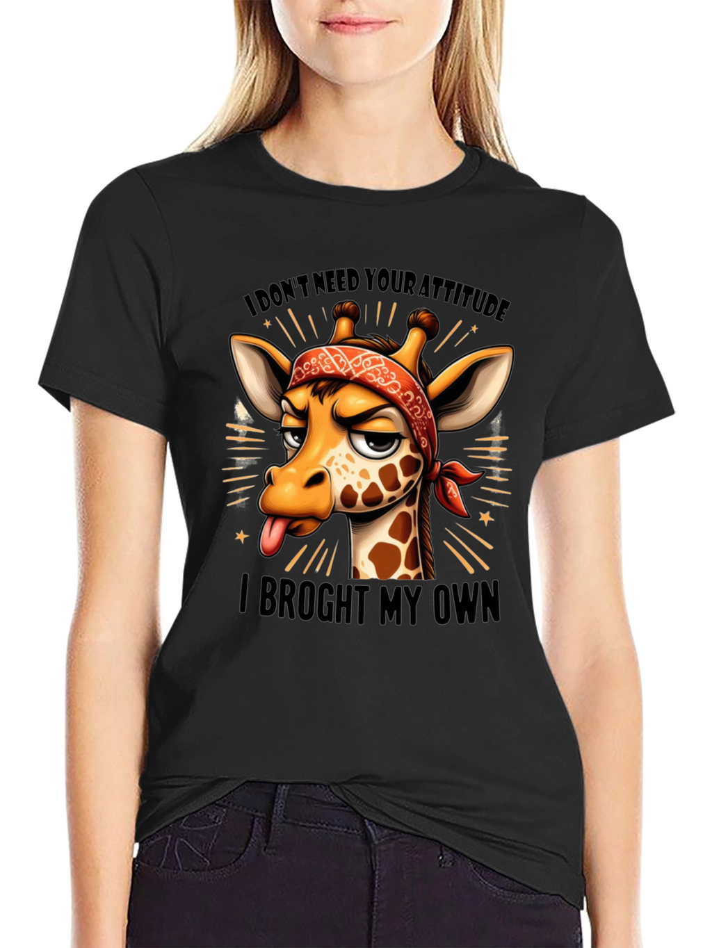 Funny Giraffe Attitude T-Shirt