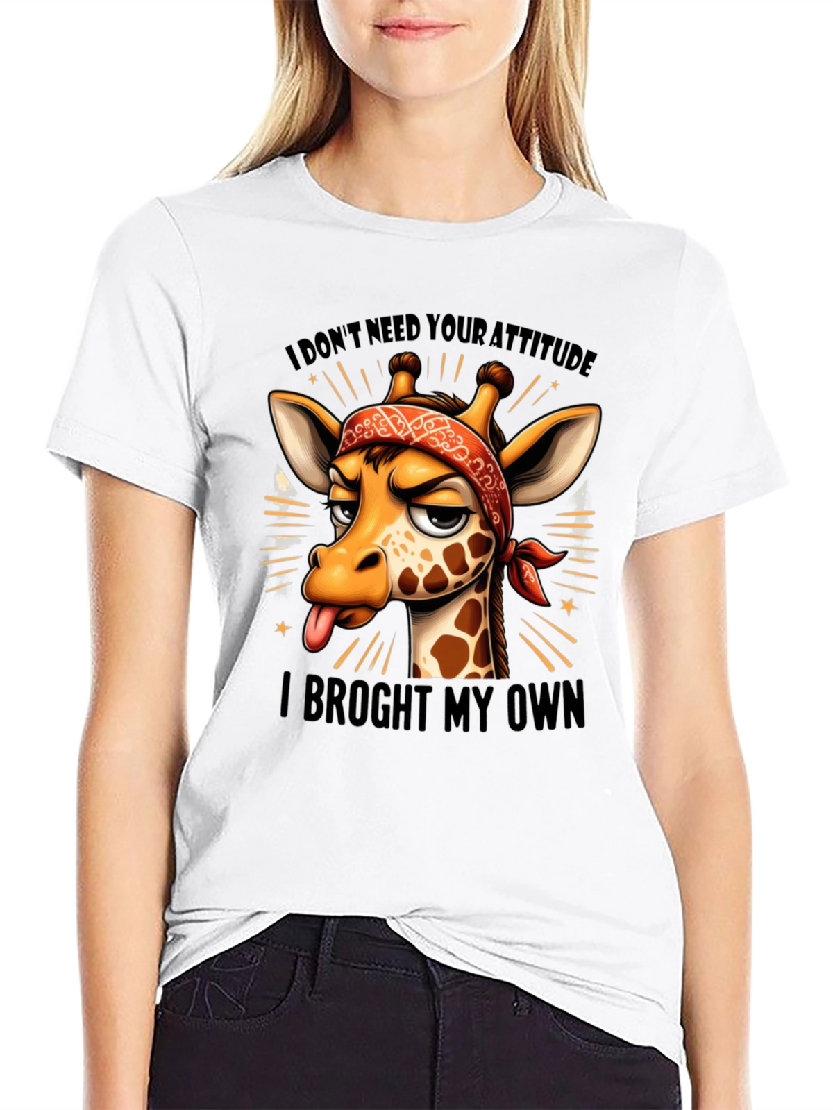 Funny Giraffe Attitude T-Shirt