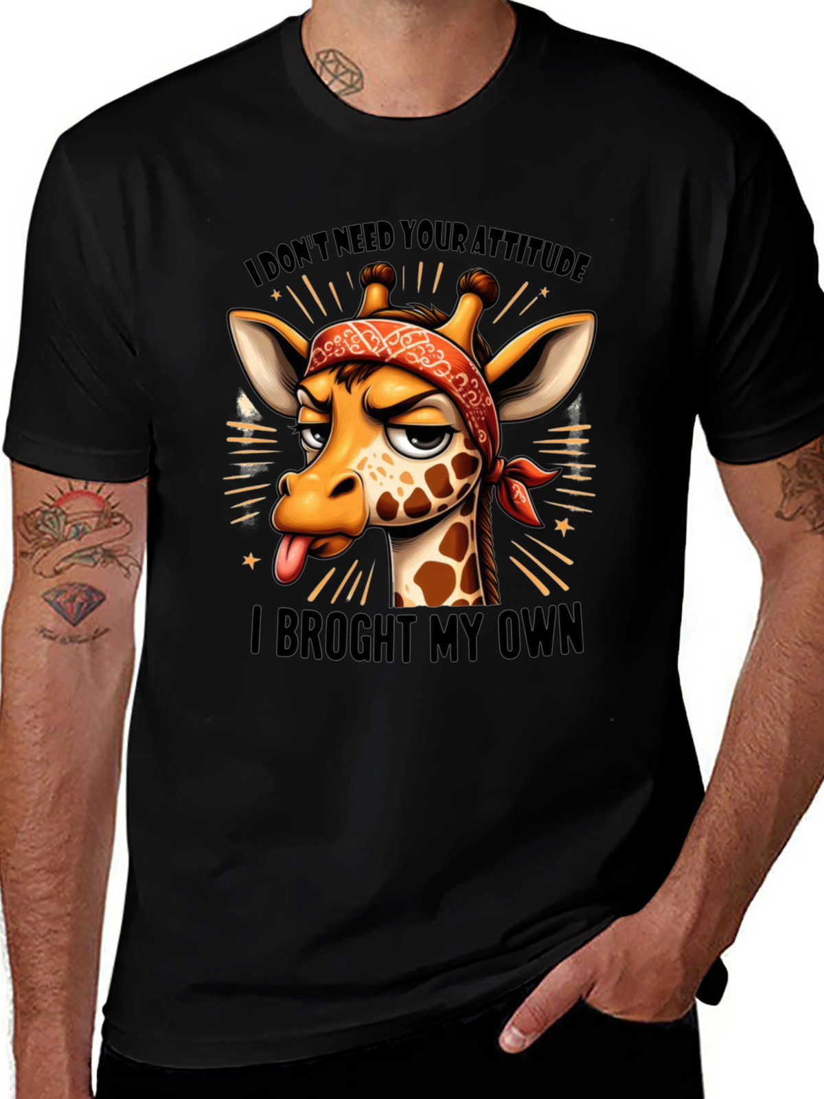 Funny Giraffe Attitude T-Shirt