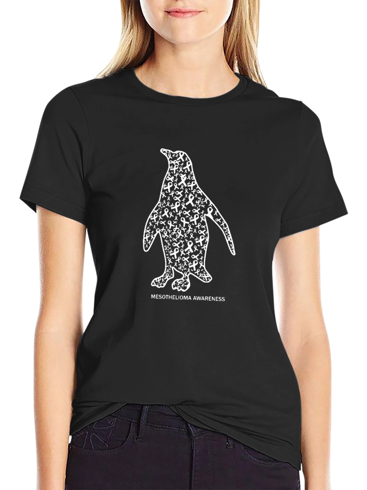 Mesothelioma Awareness Penguin T-Shirt