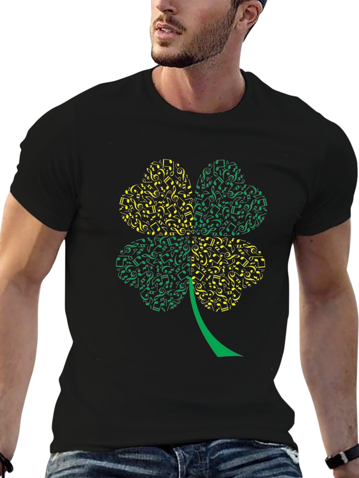 Musical Shamrock Graphic T-Shirt