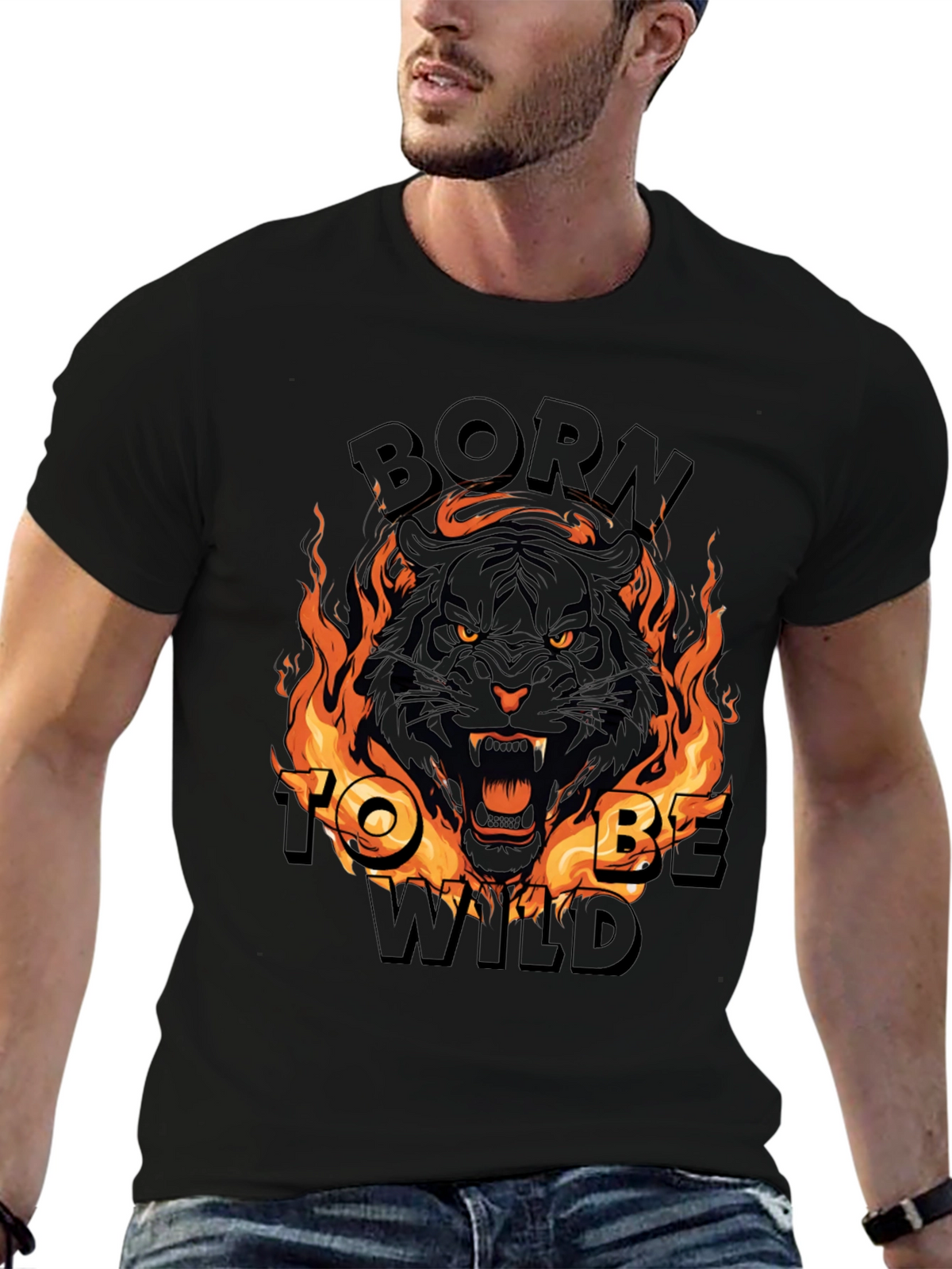 Born To Be Wild Tiger Graphic Tee