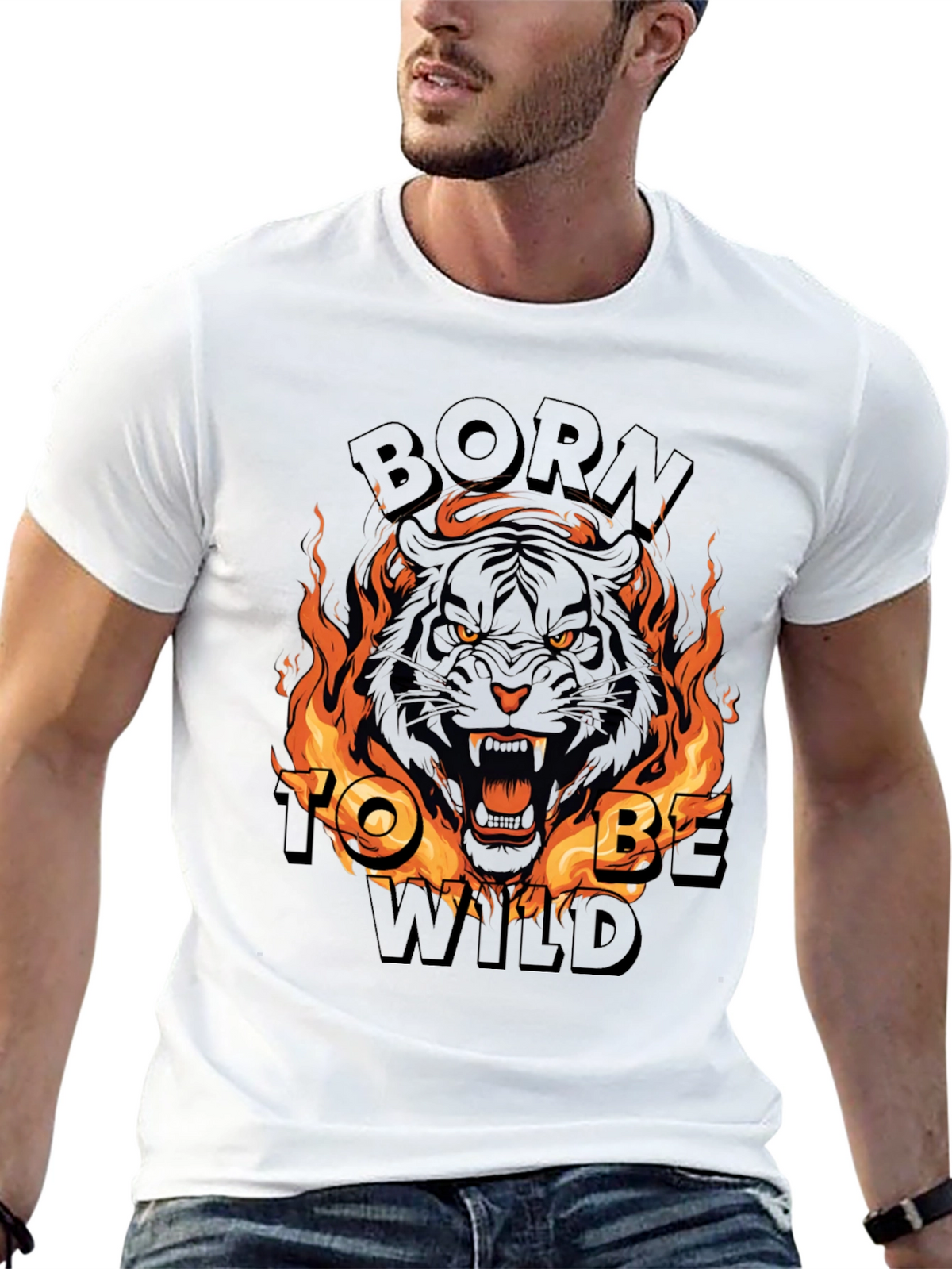 Born To Be Wild Tiger Graphic Tee