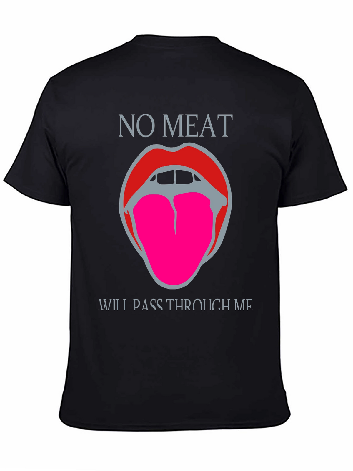 Vegan Statement T-Shirt: No Meat Tongue Design
