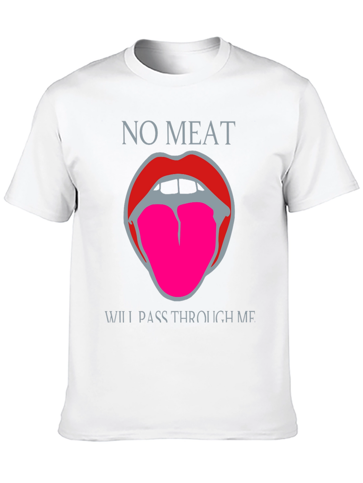 Vegan Statement T-Shirt: No Meat Tongue Design