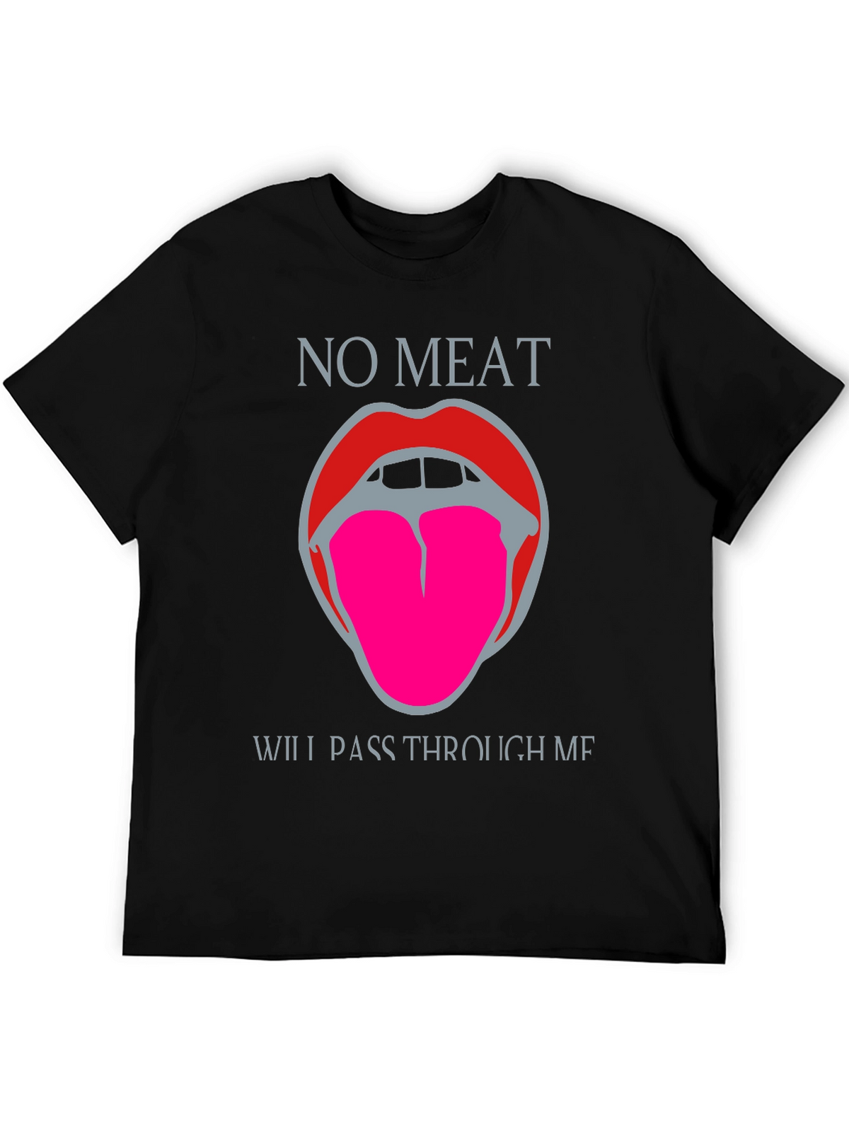 Vegan Statement T-Shirt: No Meat Tongue Design