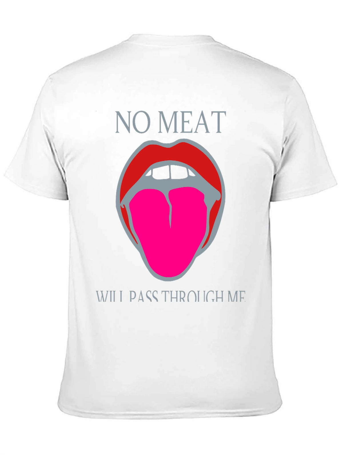 Vegan Statement T-Shirt: No Meat Tongue Design