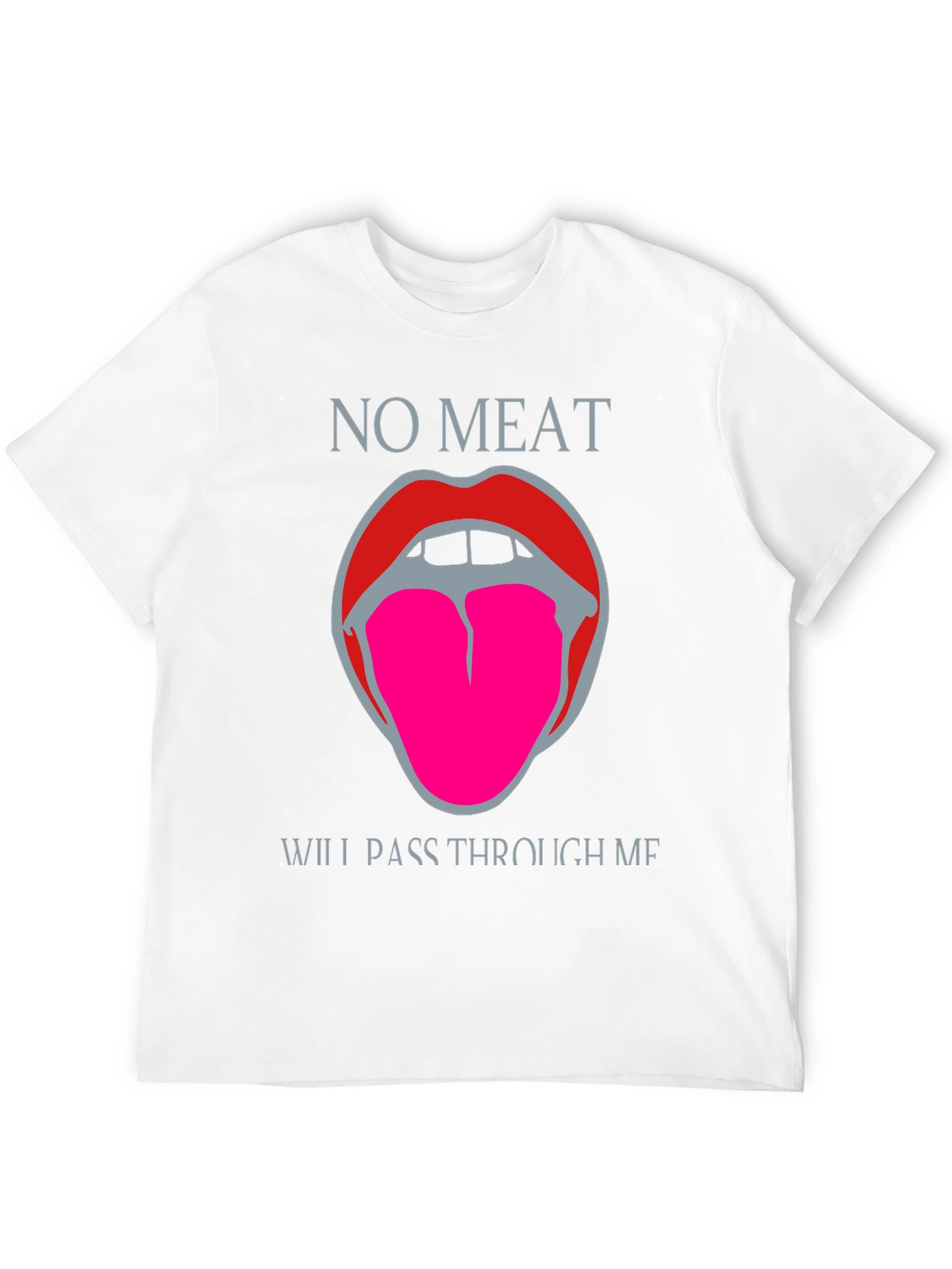 Vegan Statement T-Shirt: No Meat Tongue Design
