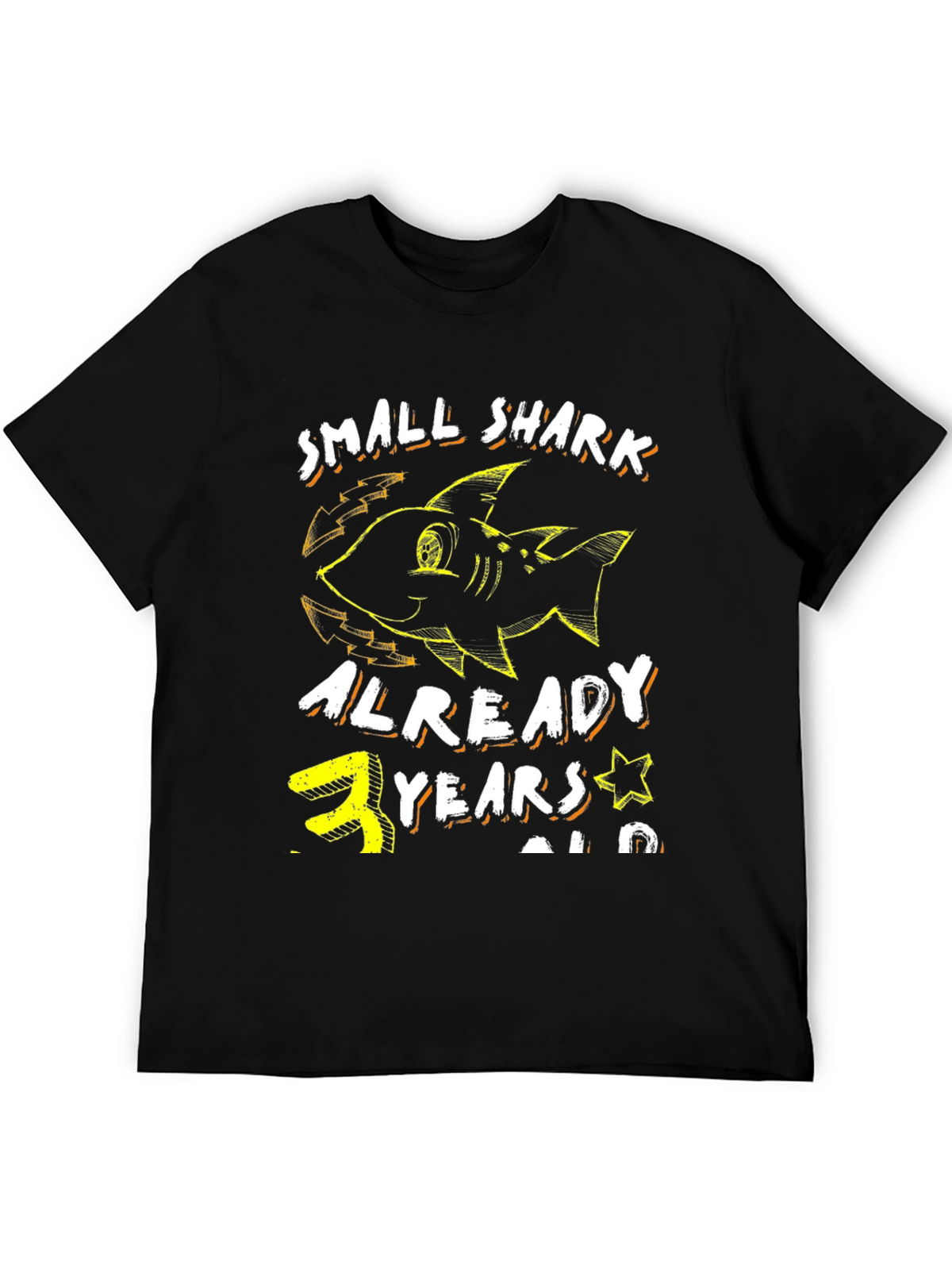 Small Shark 3 Years Old Birthday T-Shirt