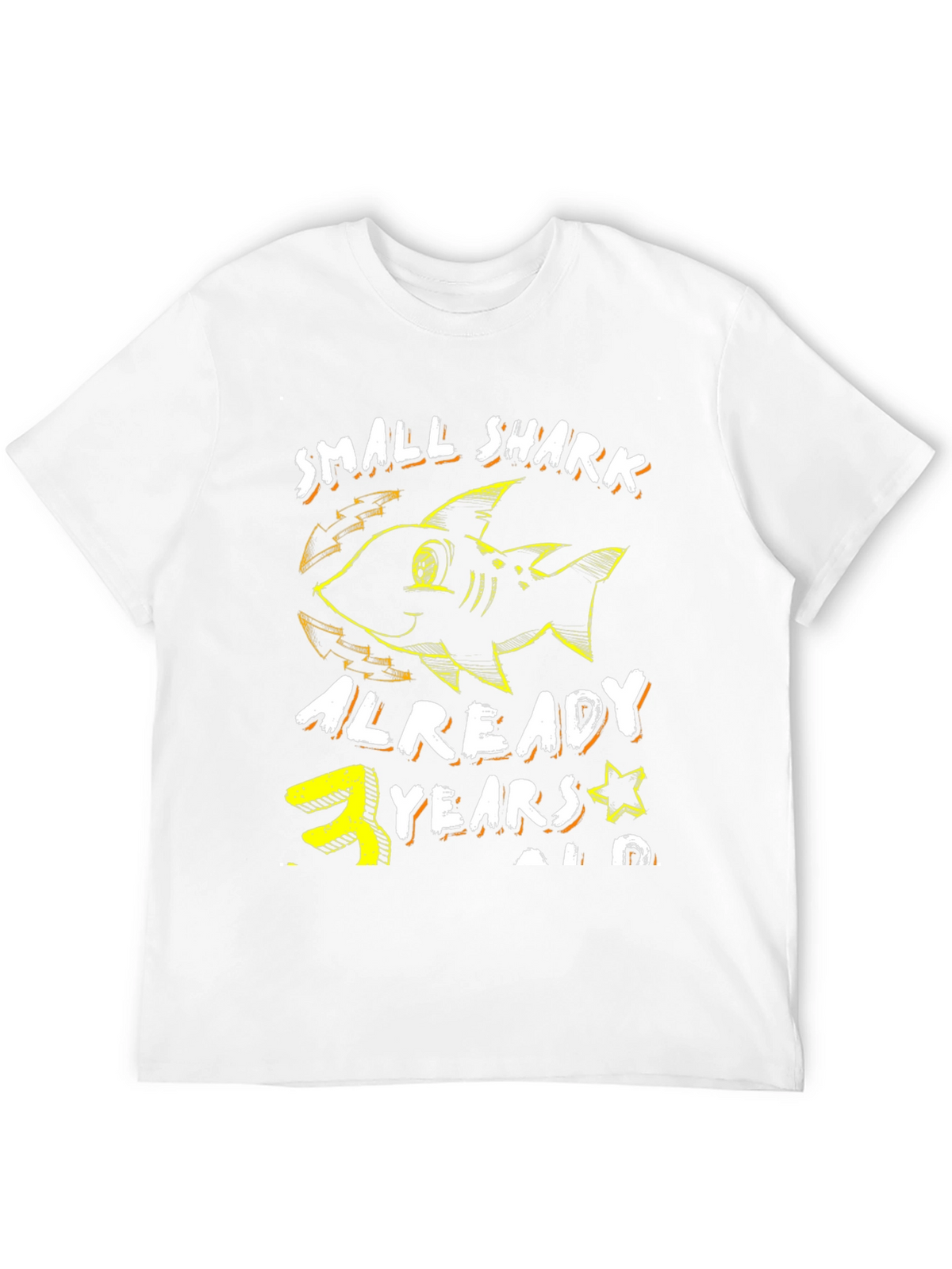 Small Shark 3 Years Old Birthday T-Shirt