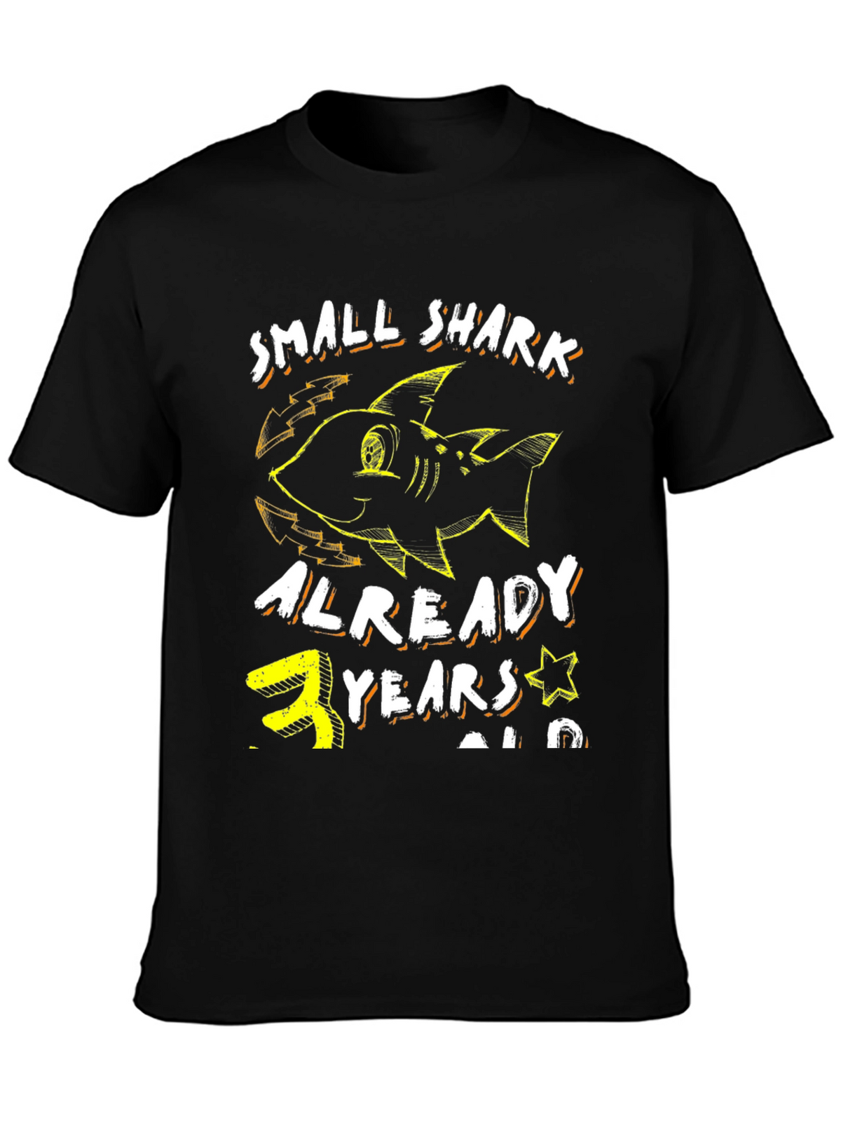 Small Shark 3 Years Old Birthday T-Shirt