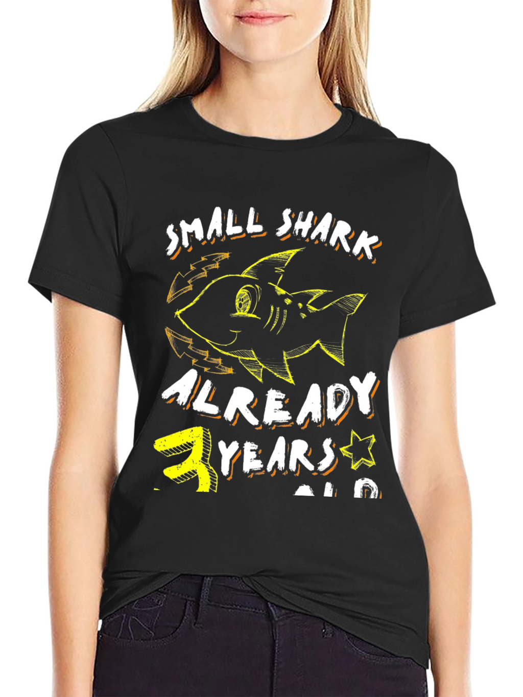Small Shark 3 Years Old Birthday T-Shirt