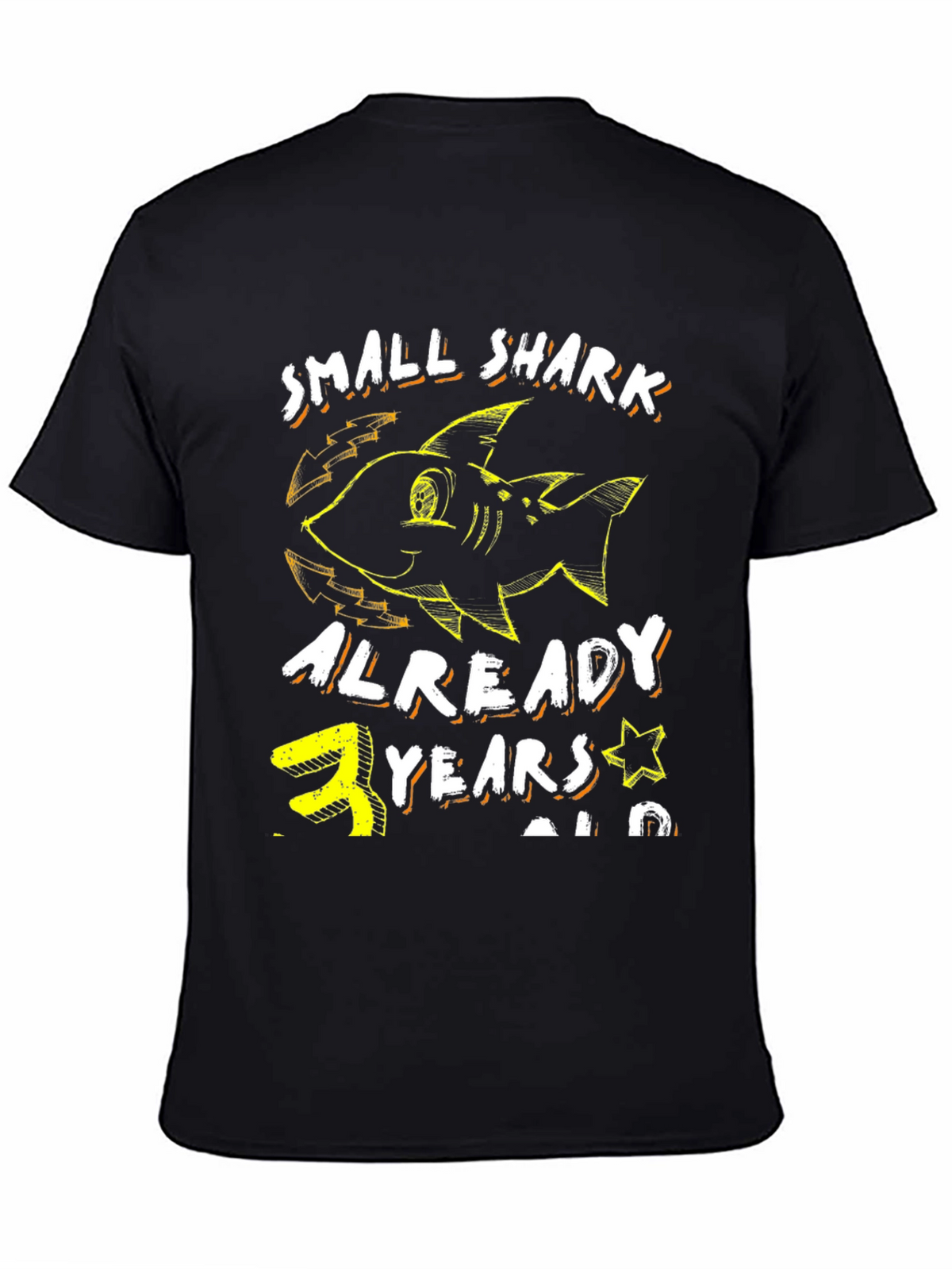 Small Shark 3 Years Old Birthday T-Shirt