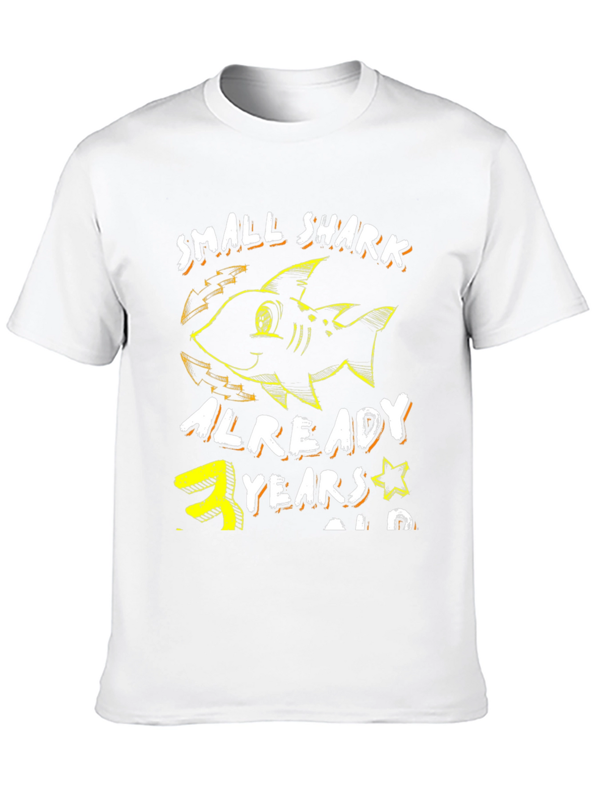 Small Shark 3 Years Old Birthday T-Shirt