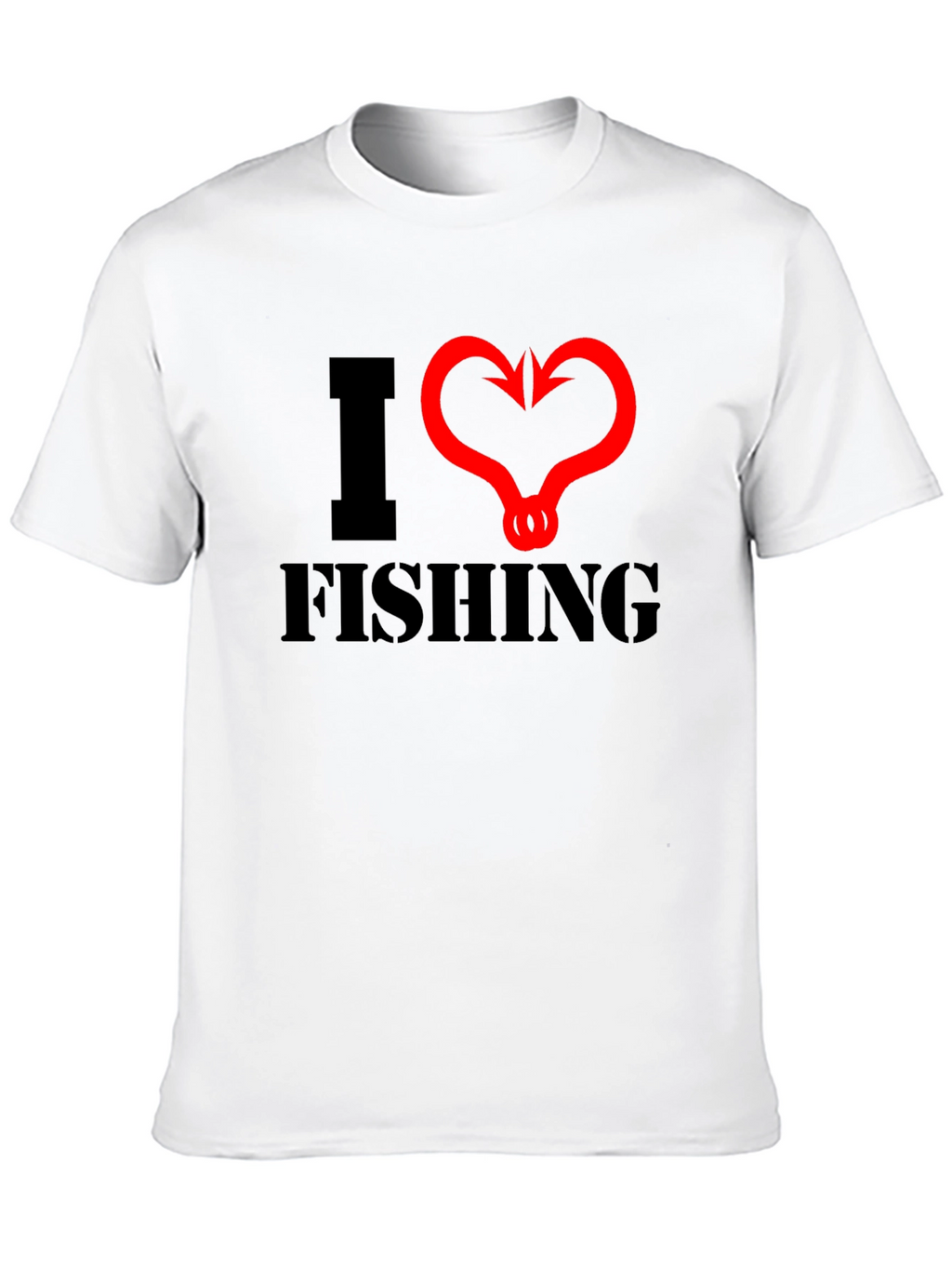 I Heart Fishing Black T-Shirt