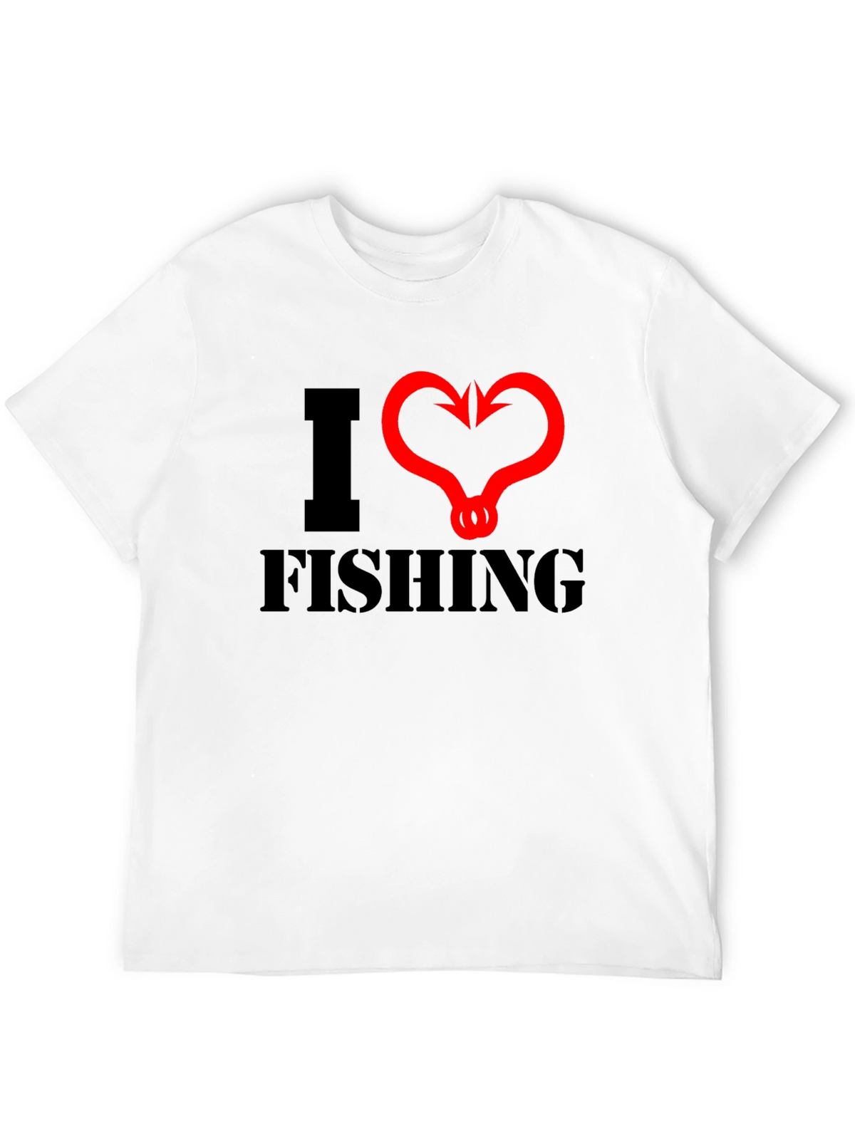 I Heart Fishing Black T-Shirt