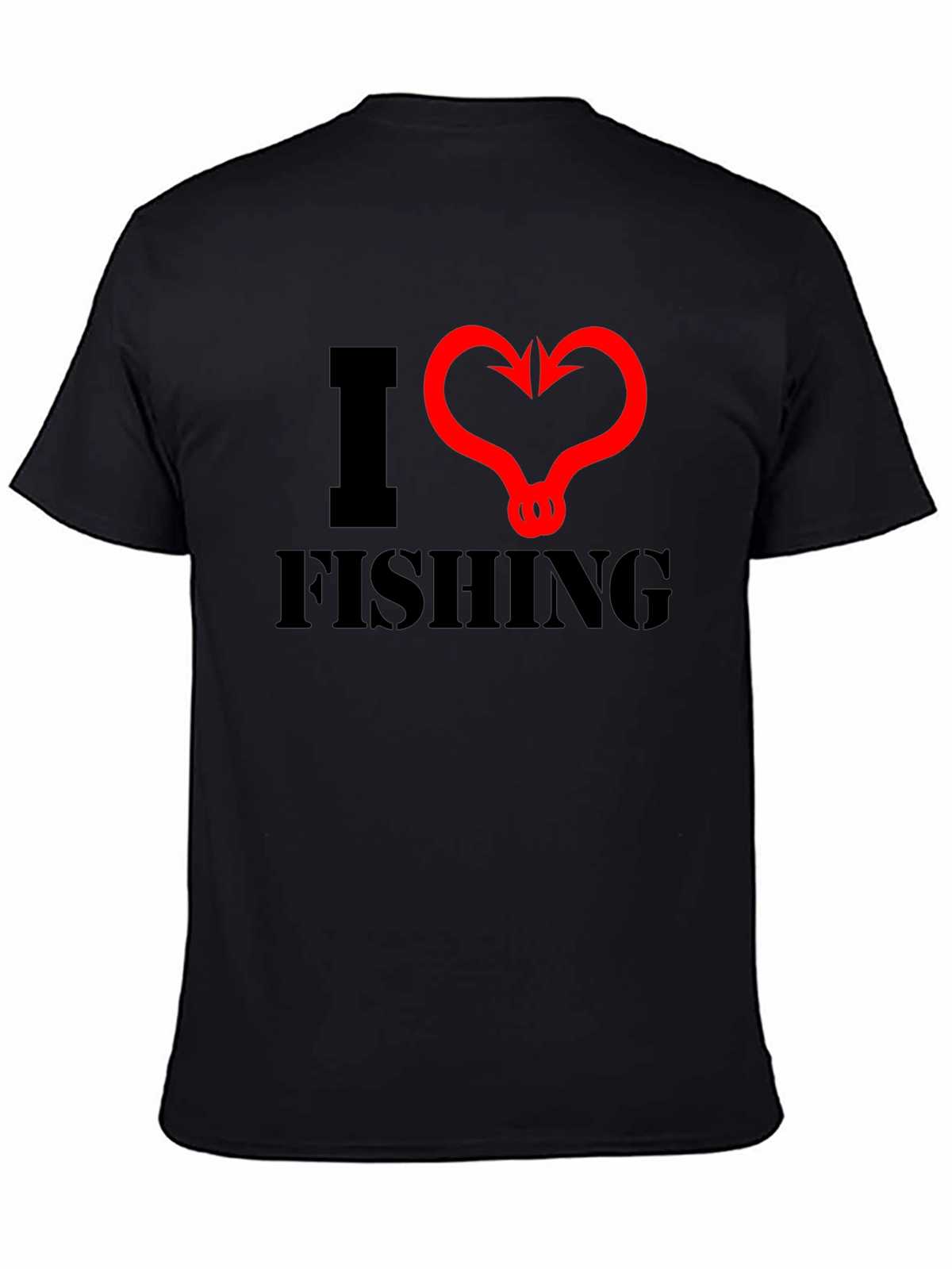 I Heart Fishing Black T-Shirt