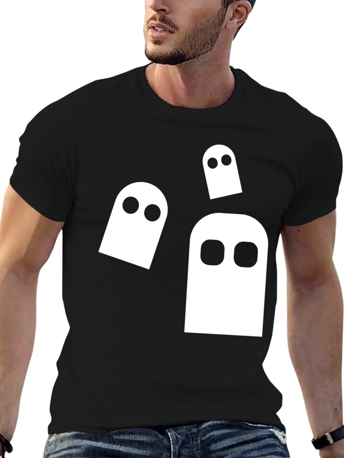 Spooky Ghost Graphic Tee - Halloween Ready!