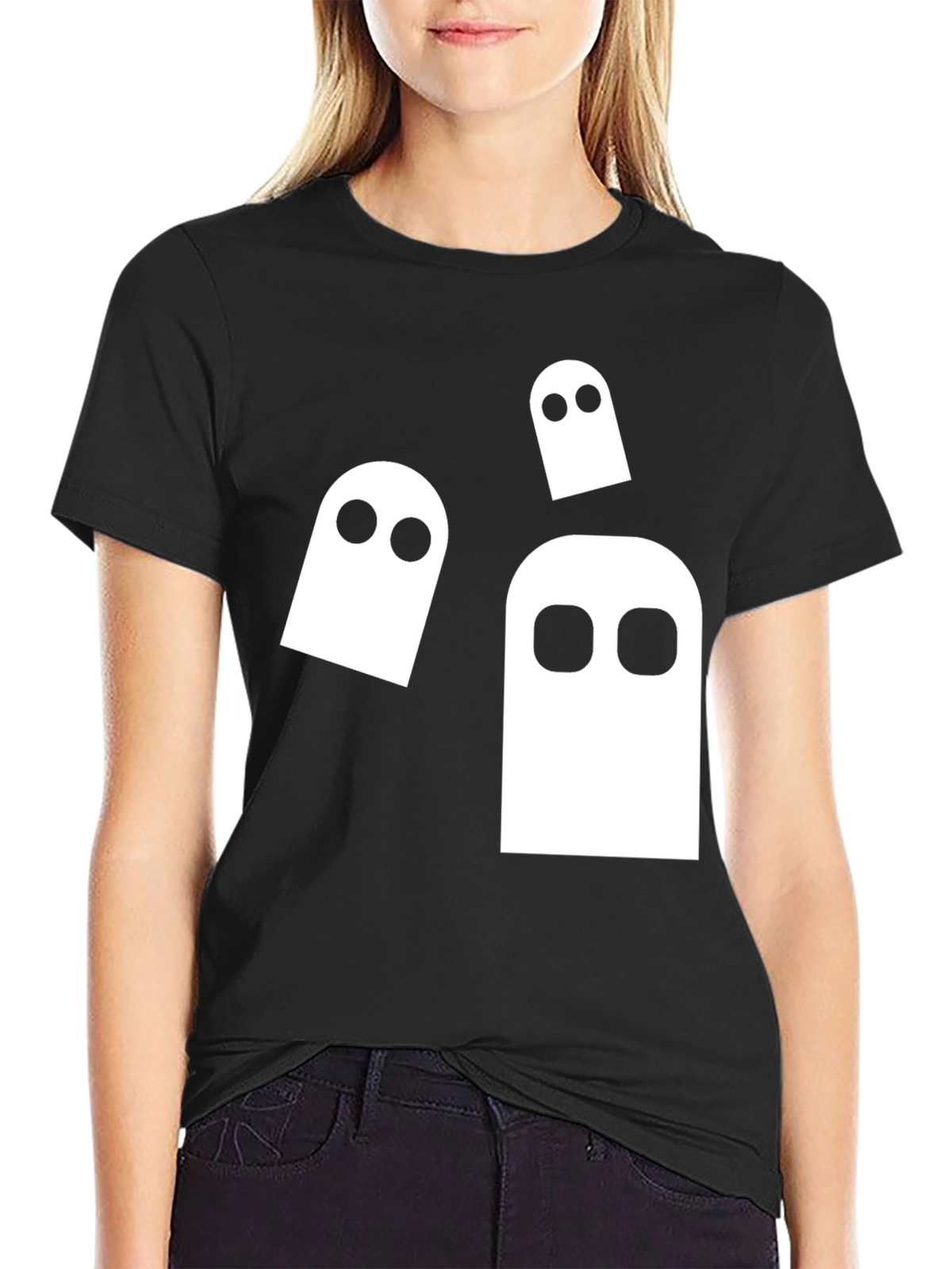 Spooky Ghost Graphic Tee - Halloween Ready!