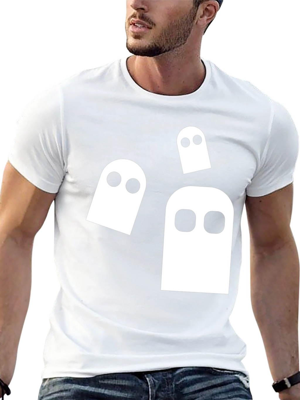 Spooky Ghost Graphic Tee - Halloween Ready!