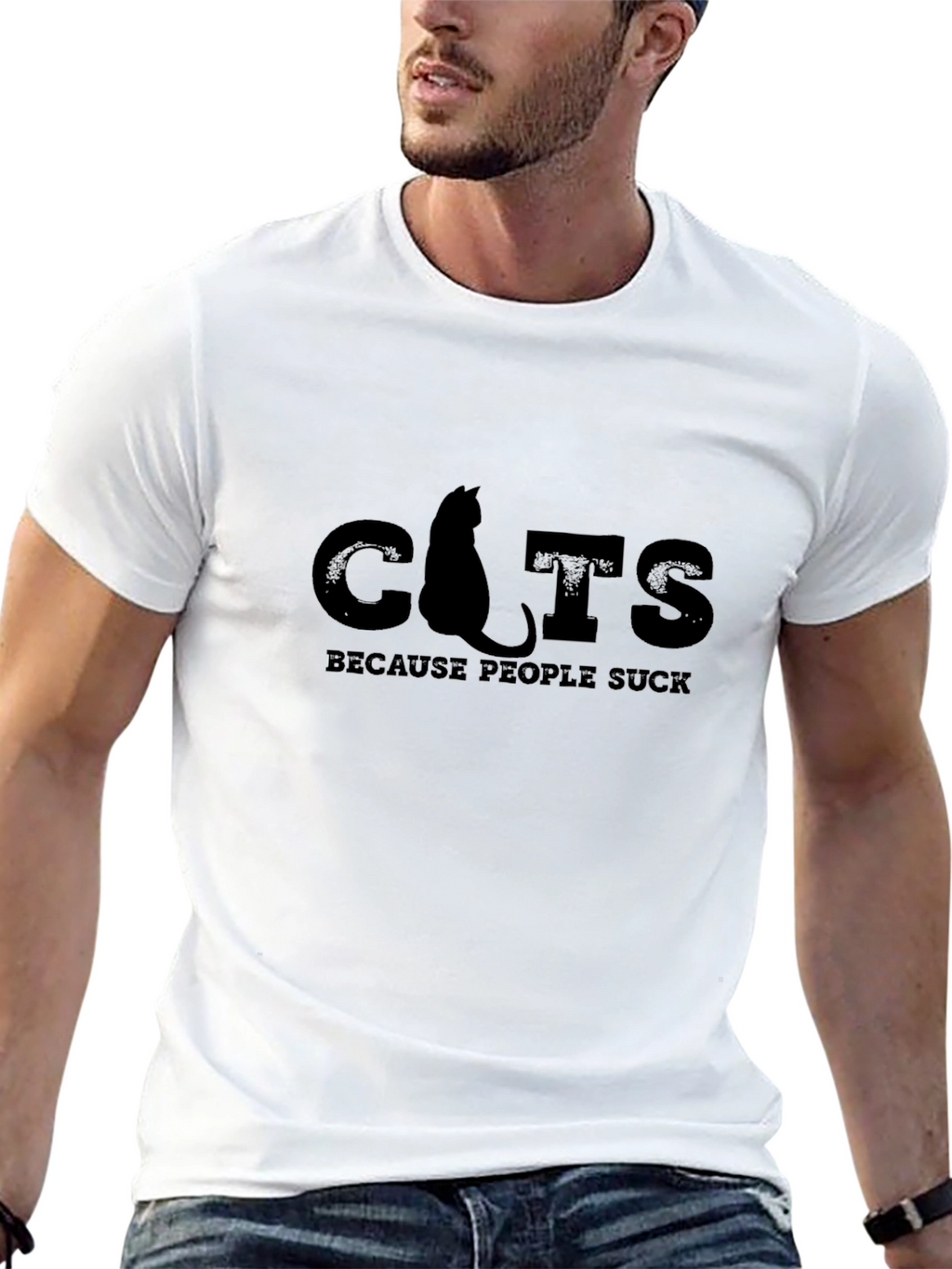 Cats Because People Suck T-Shirt