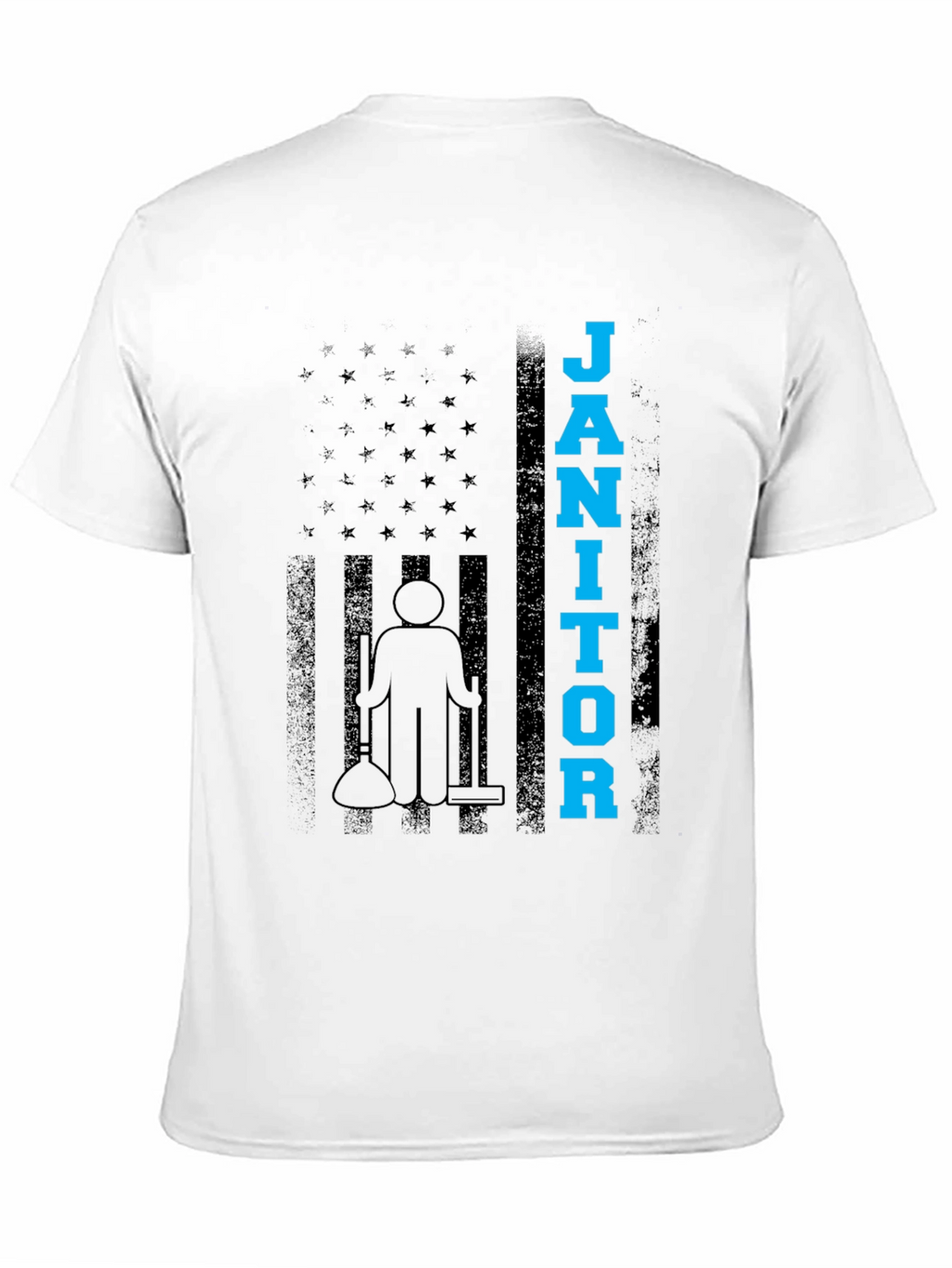 Janitor American Flag Graphic T-Shirt