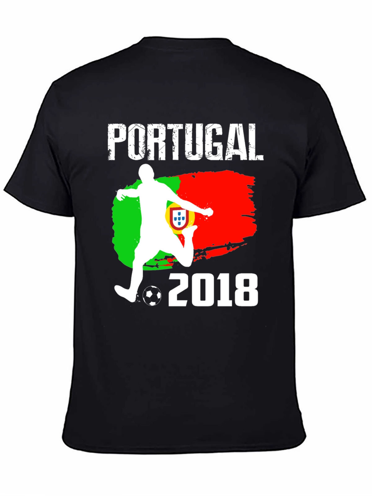 Portugal Soccer 2018 Black T-Shirt