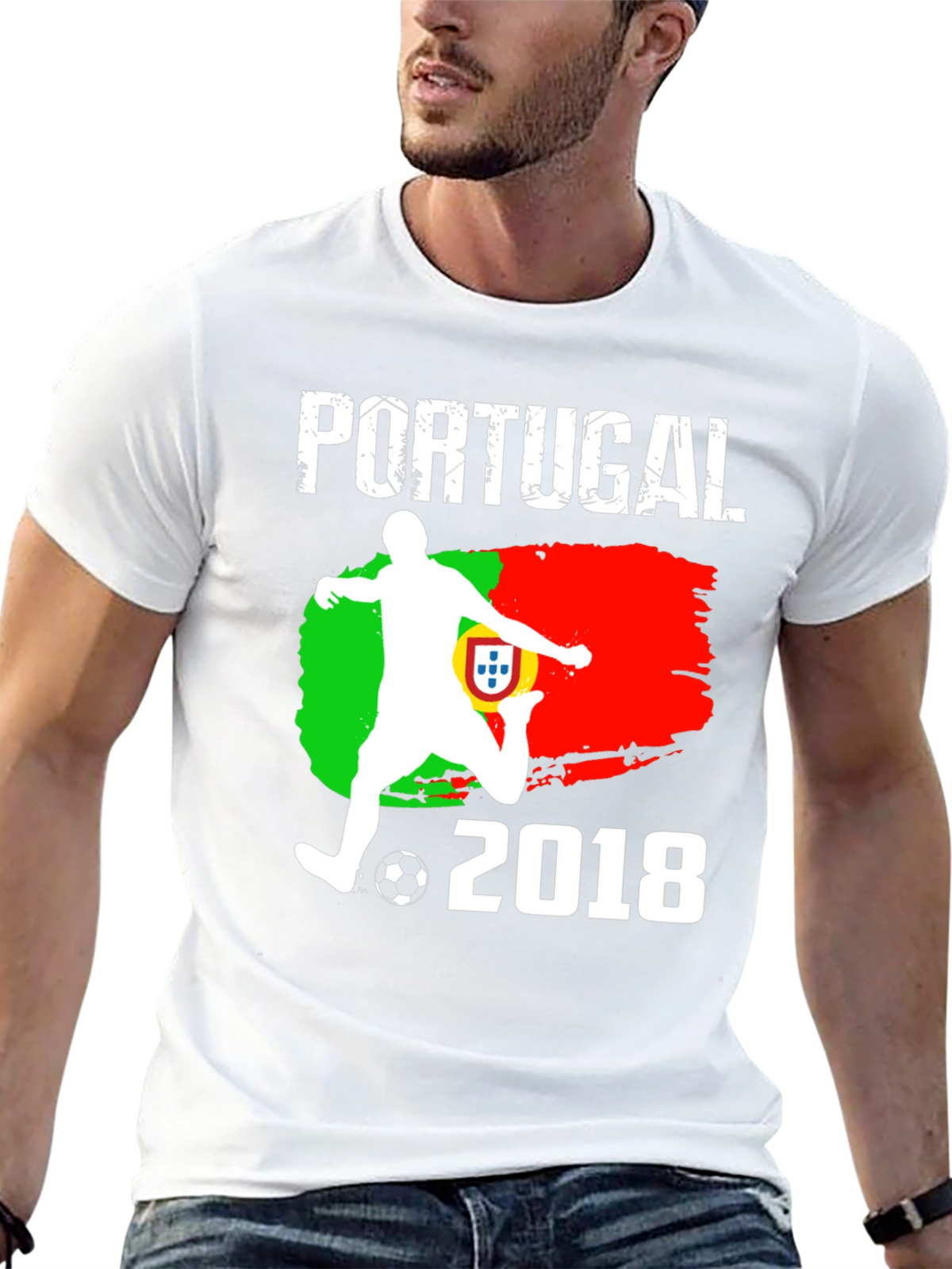 Portugal Soccer 2018 Black T-Shirt