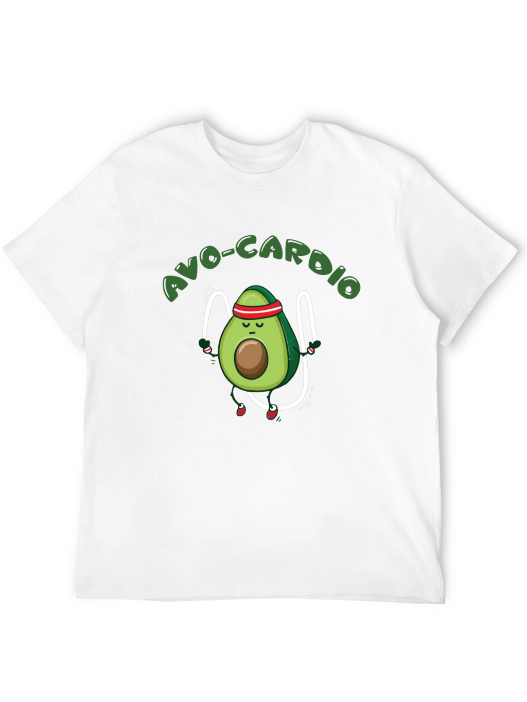 Avo-Cardio Black T-Shirt - Avocado Exercise Tee