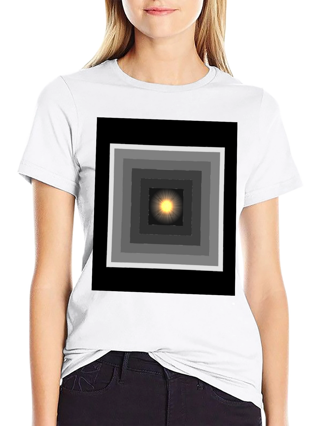 Geometric Light T-Shirt - Trendy Graphic Tee