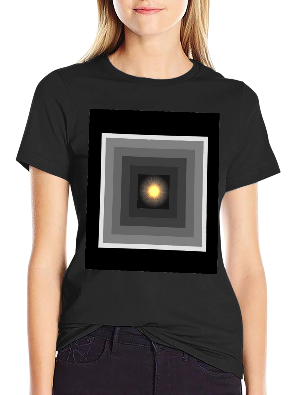 Geometric Light T-Shirt - Trendy Graphic Tee