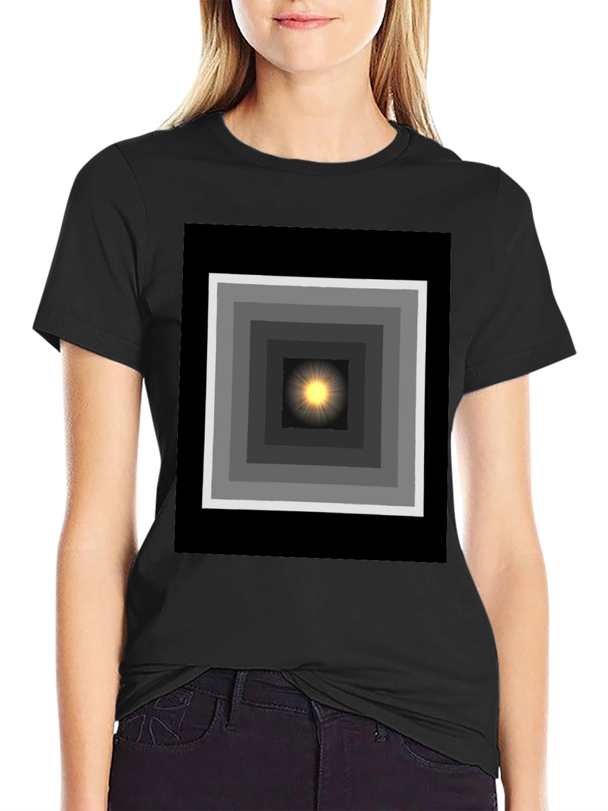 Geometric Light T-Shirt - Trendy Graphic Tee