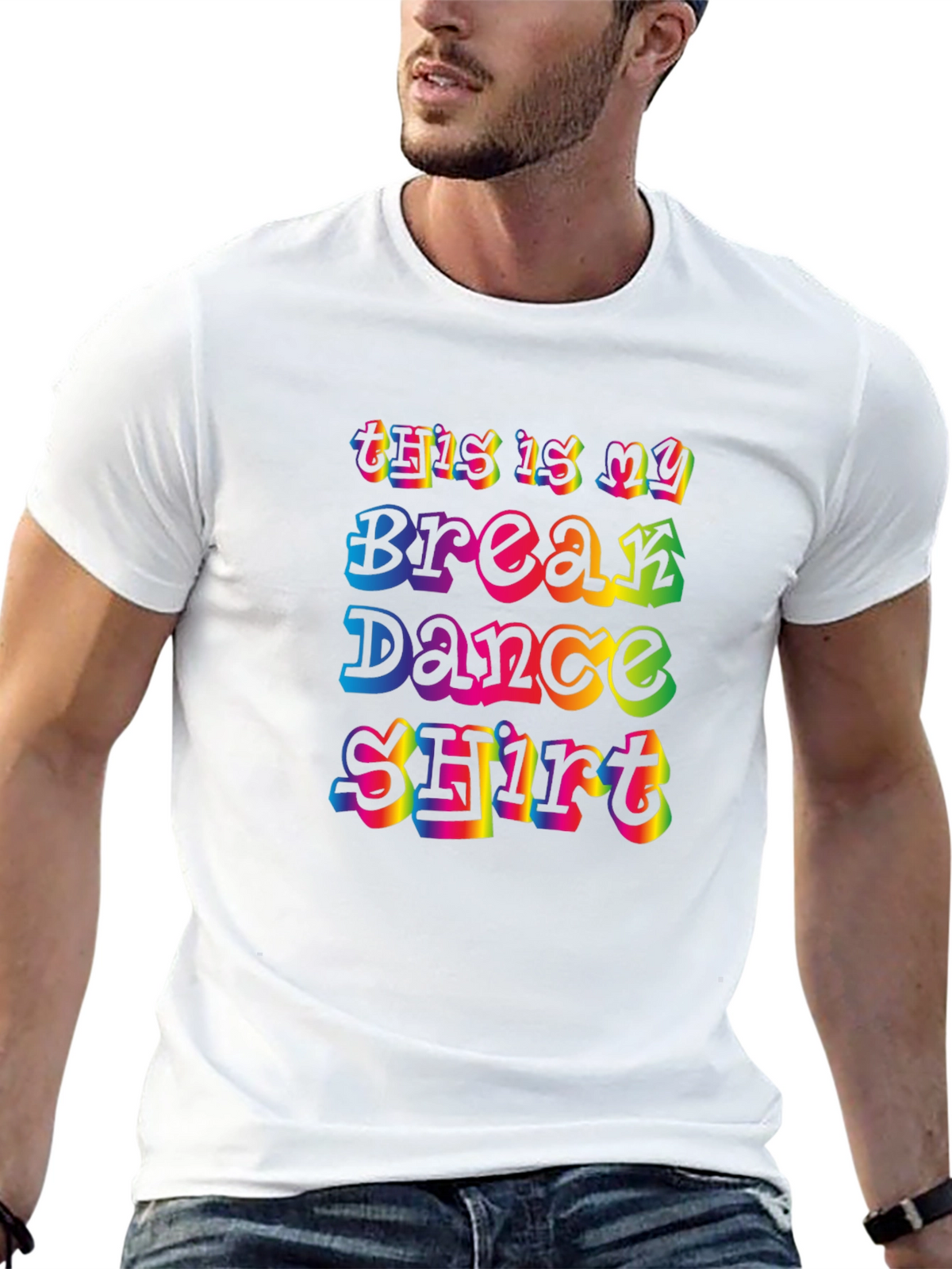 Break Dance Shirt - Retro Rainbow Design
