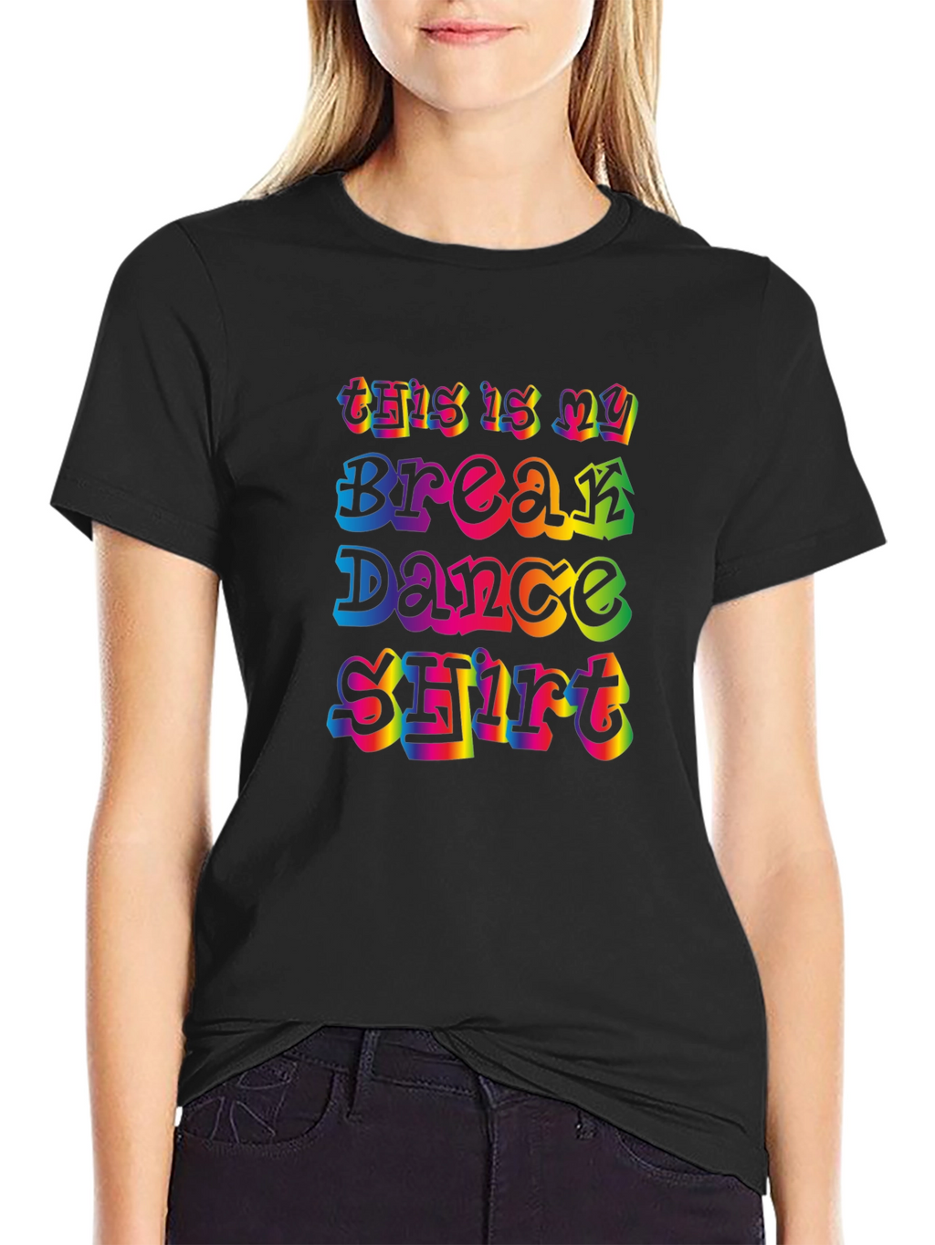 Break Dance Shirt - Retro Rainbow Design
