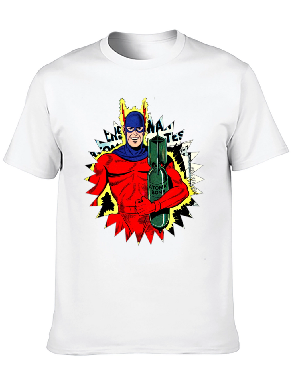Atomic Bomb Superhero Graphic T-Shirt