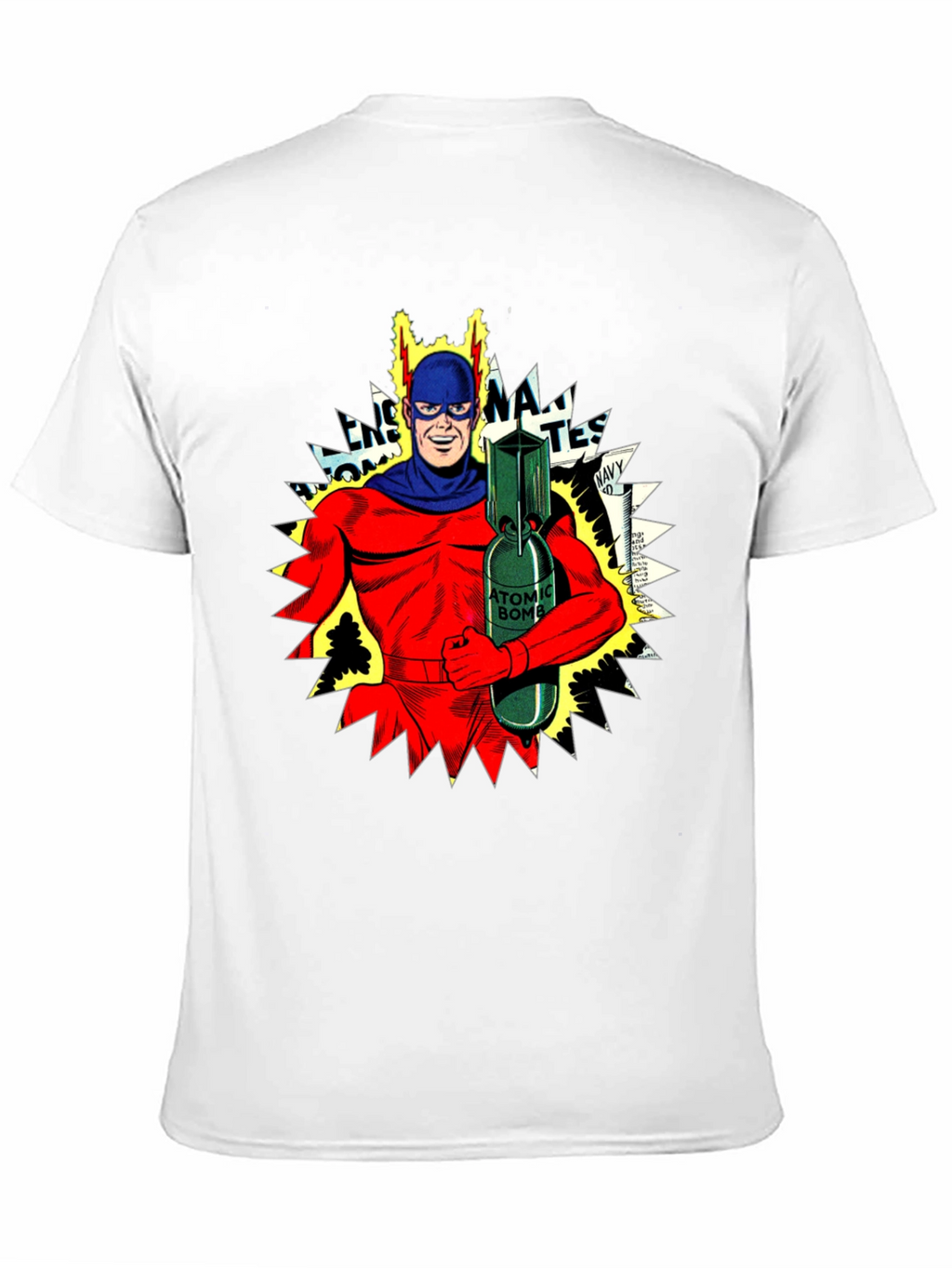 Atomic Bomb Superhero Graphic T-Shirt