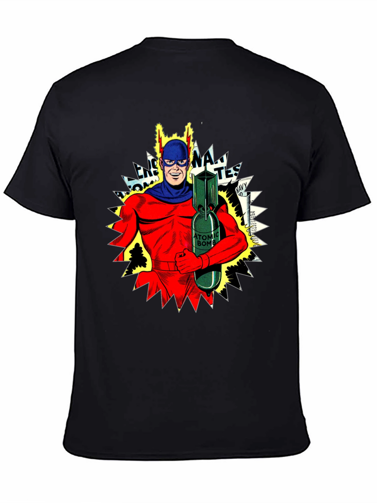 Atomic Bomb Superhero Graphic T-Shirt