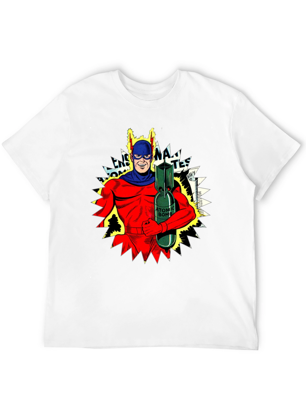 Atomic Bomb Superhero Graphic T-Shirt