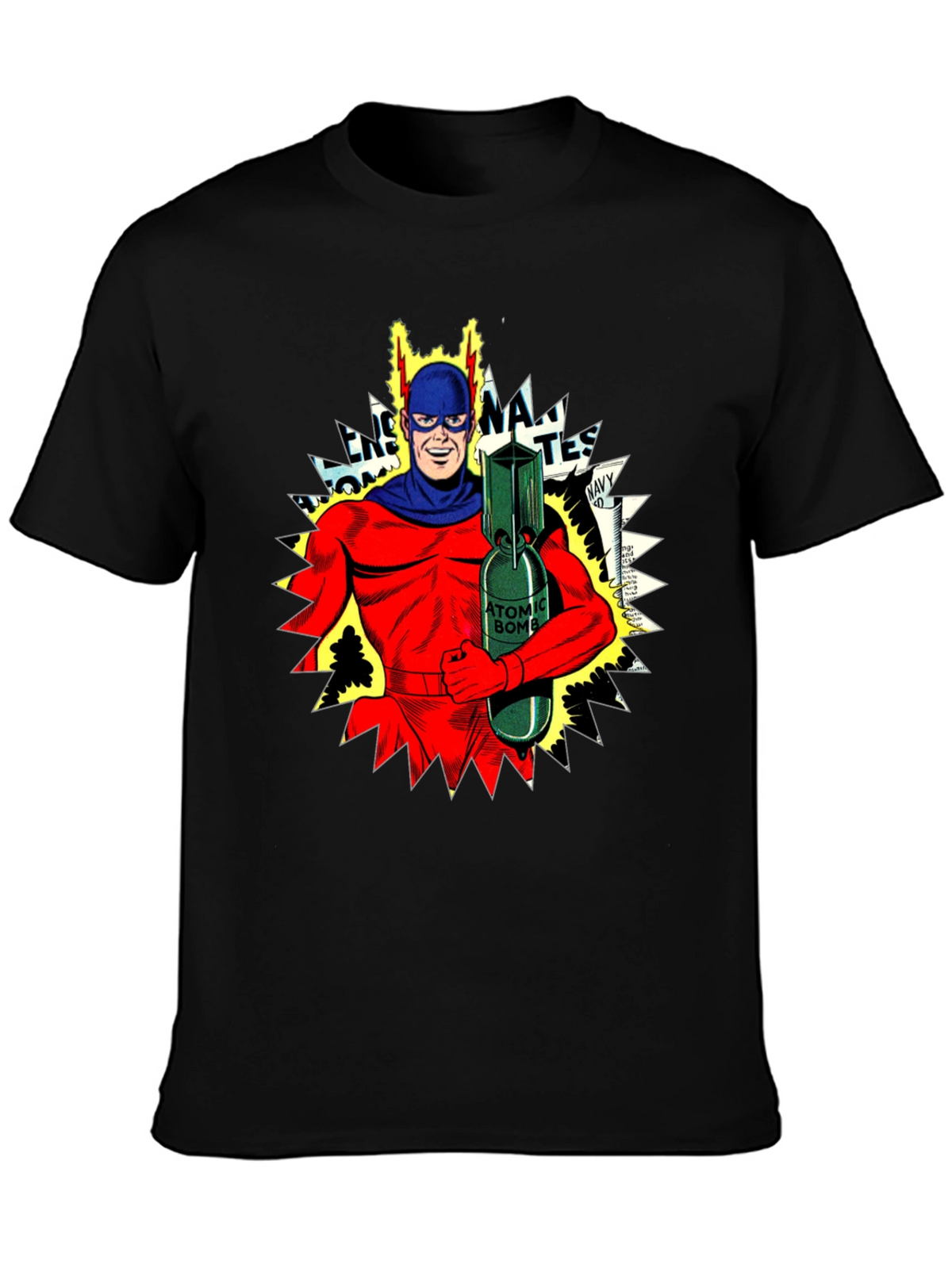 Atomic Bomb Superhero Graphic T-Shirt