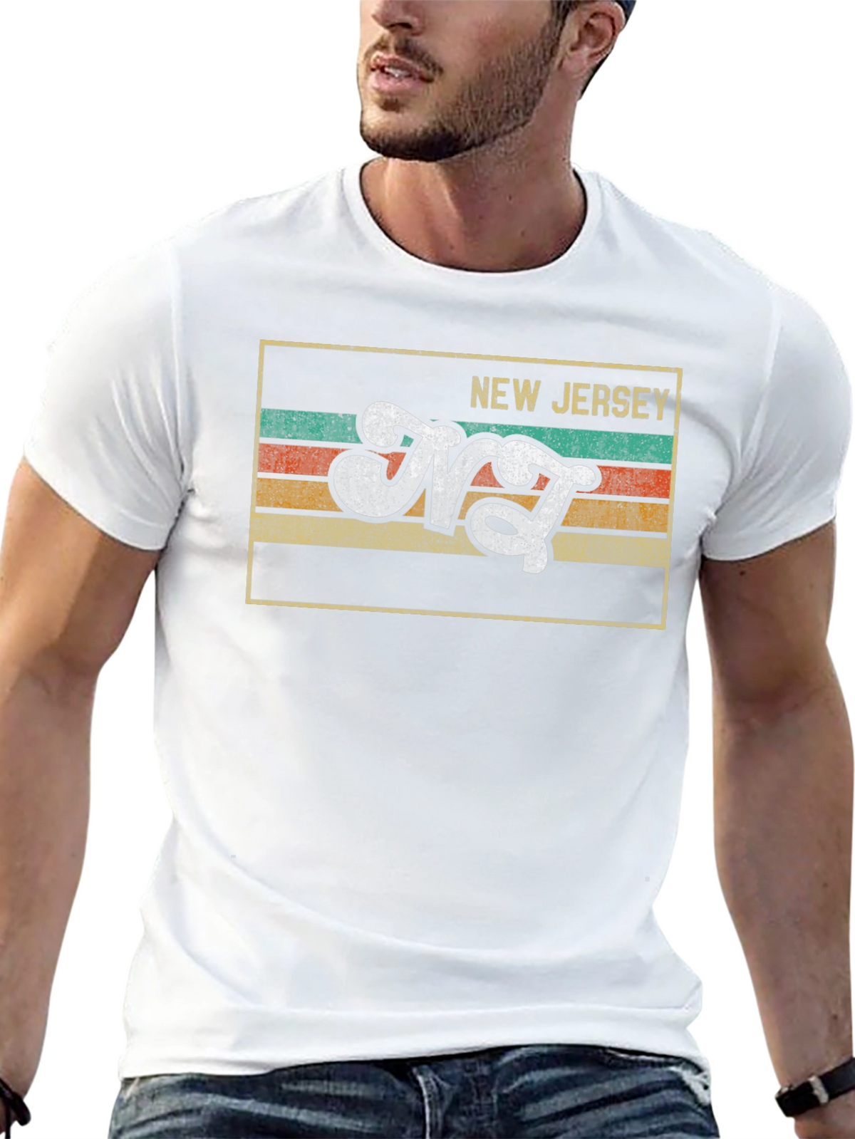 Retro New Jersey Graphic T-Shirt