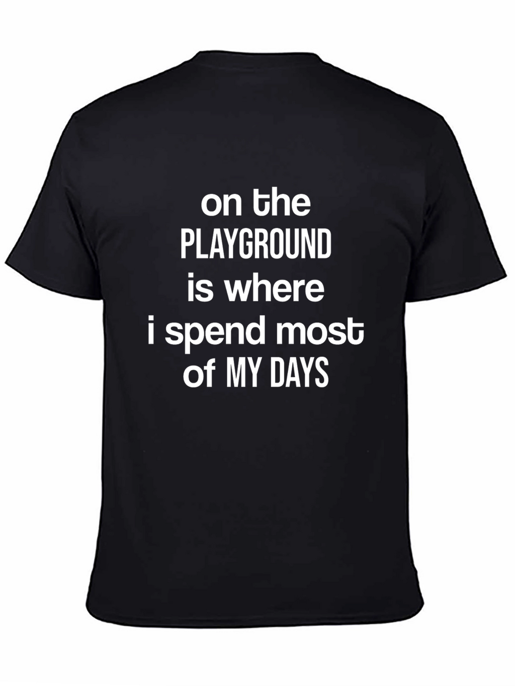 Playground Days T-Shirt - Black Cotton Graphic Tee