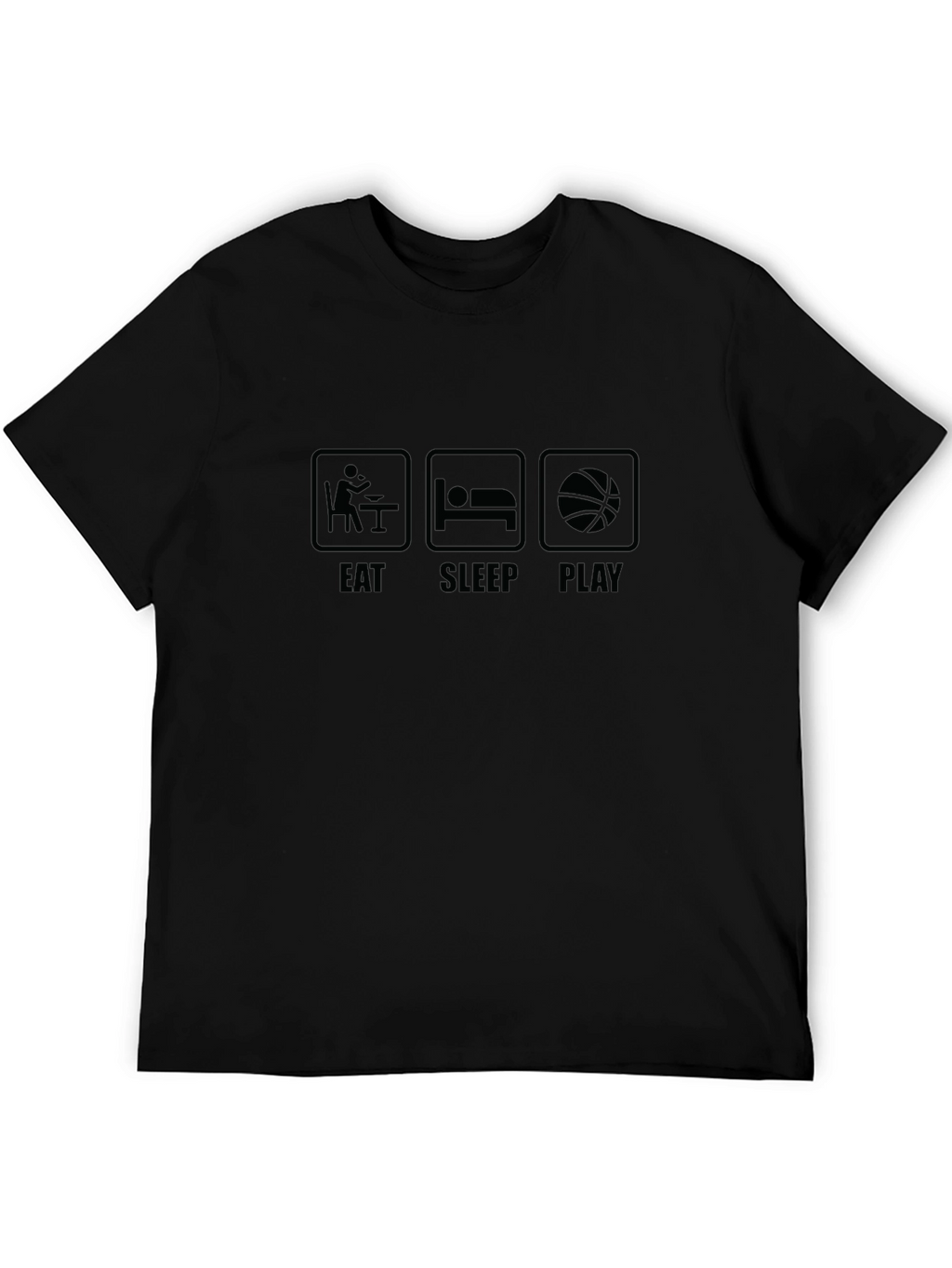Eat Sleep Play Black Graphic Tee
