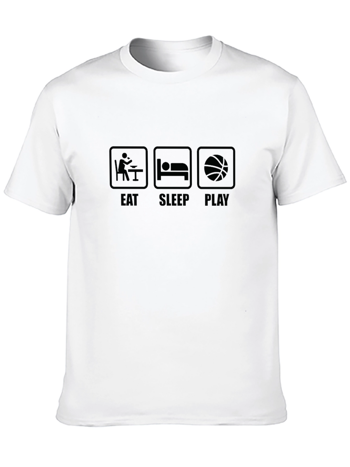 Eat Sleep Play Black Graphic Tee