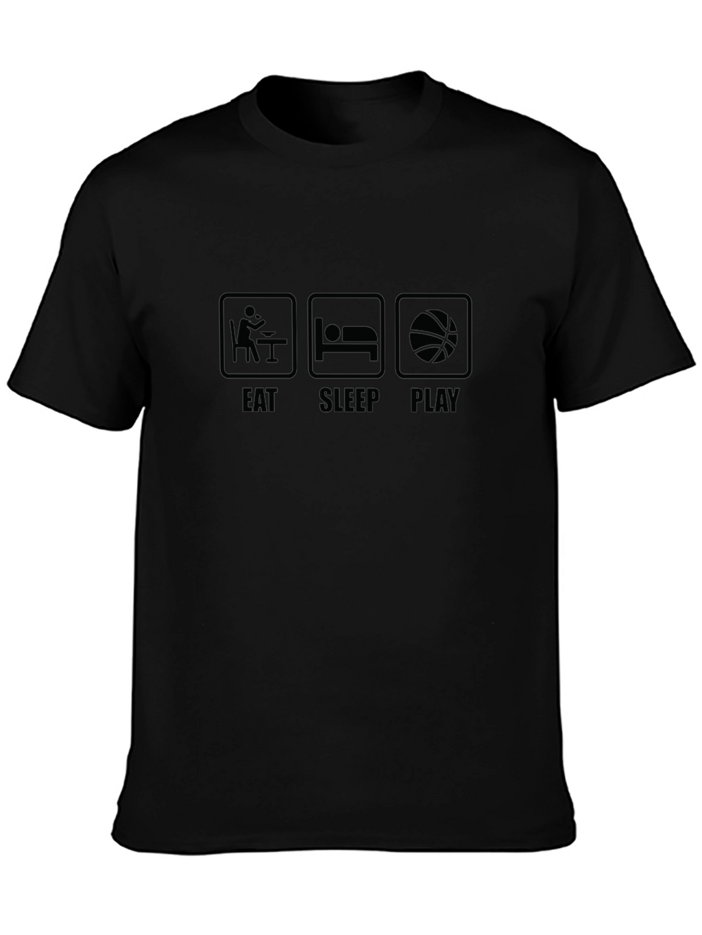 Eat Sleep Play Black Graphic Tee