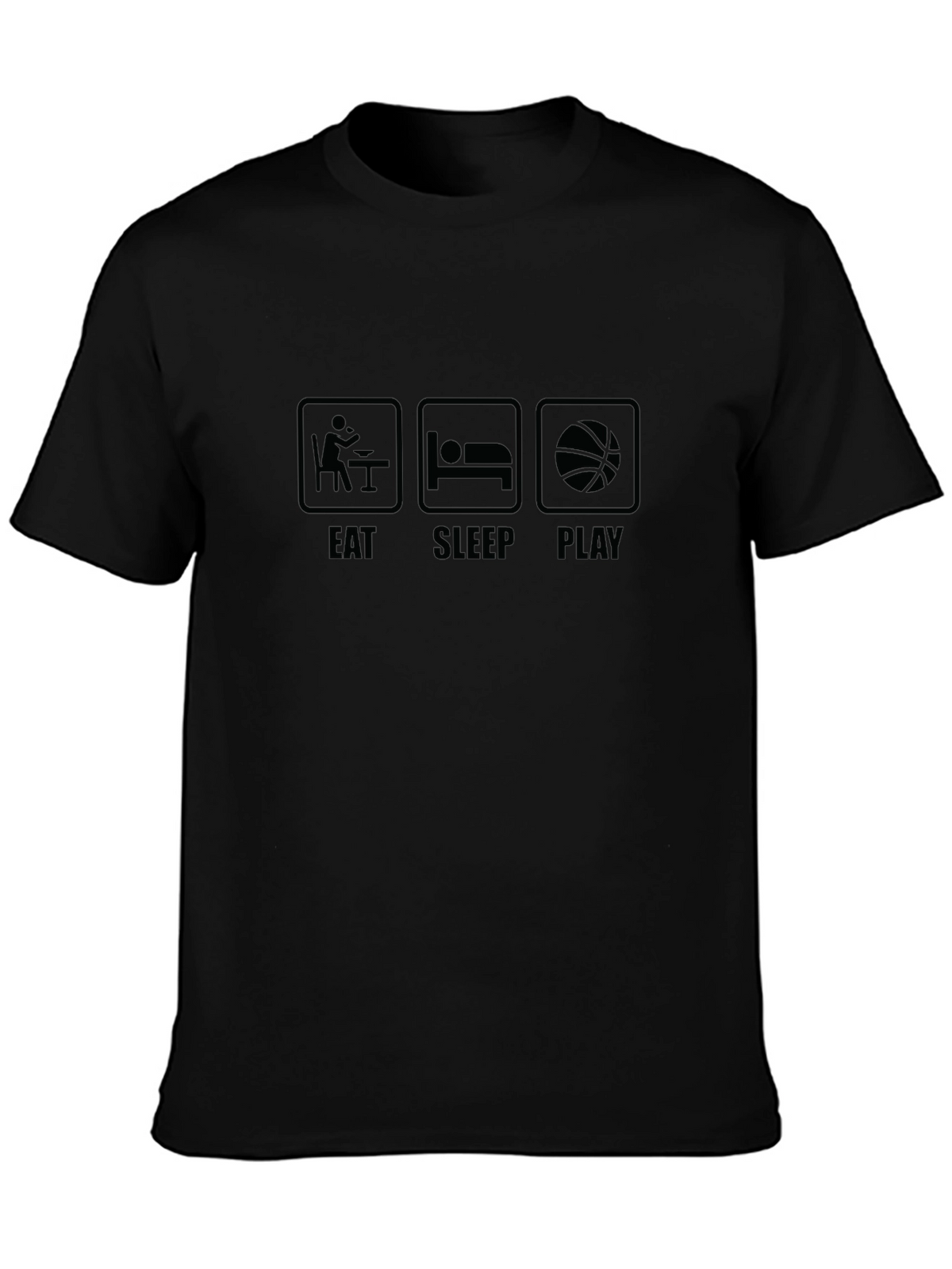 Eat Sleep Play Black Graphic Tee