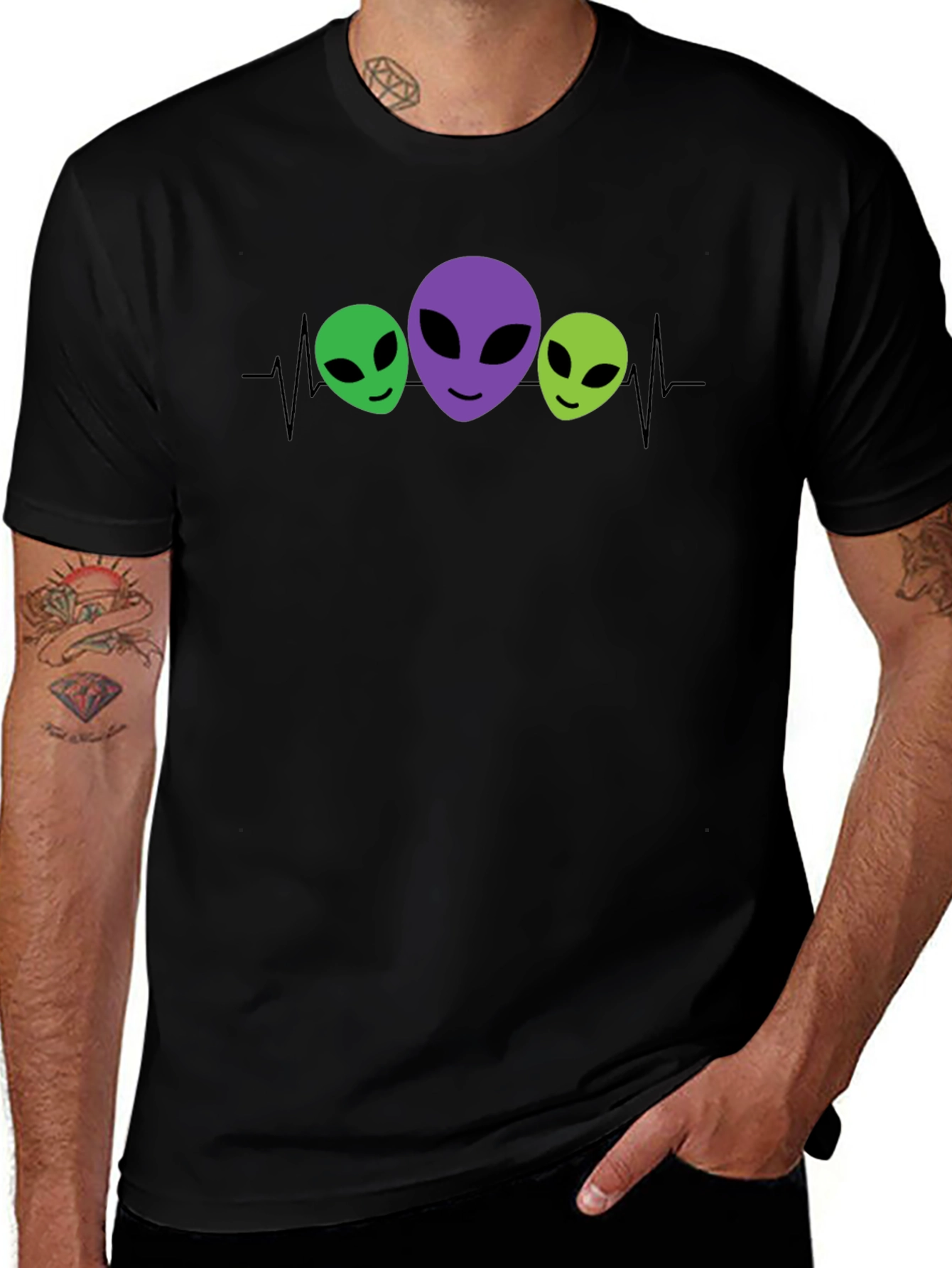 Alien Heartbeat T-Shirt - Novelty Graphic Tee