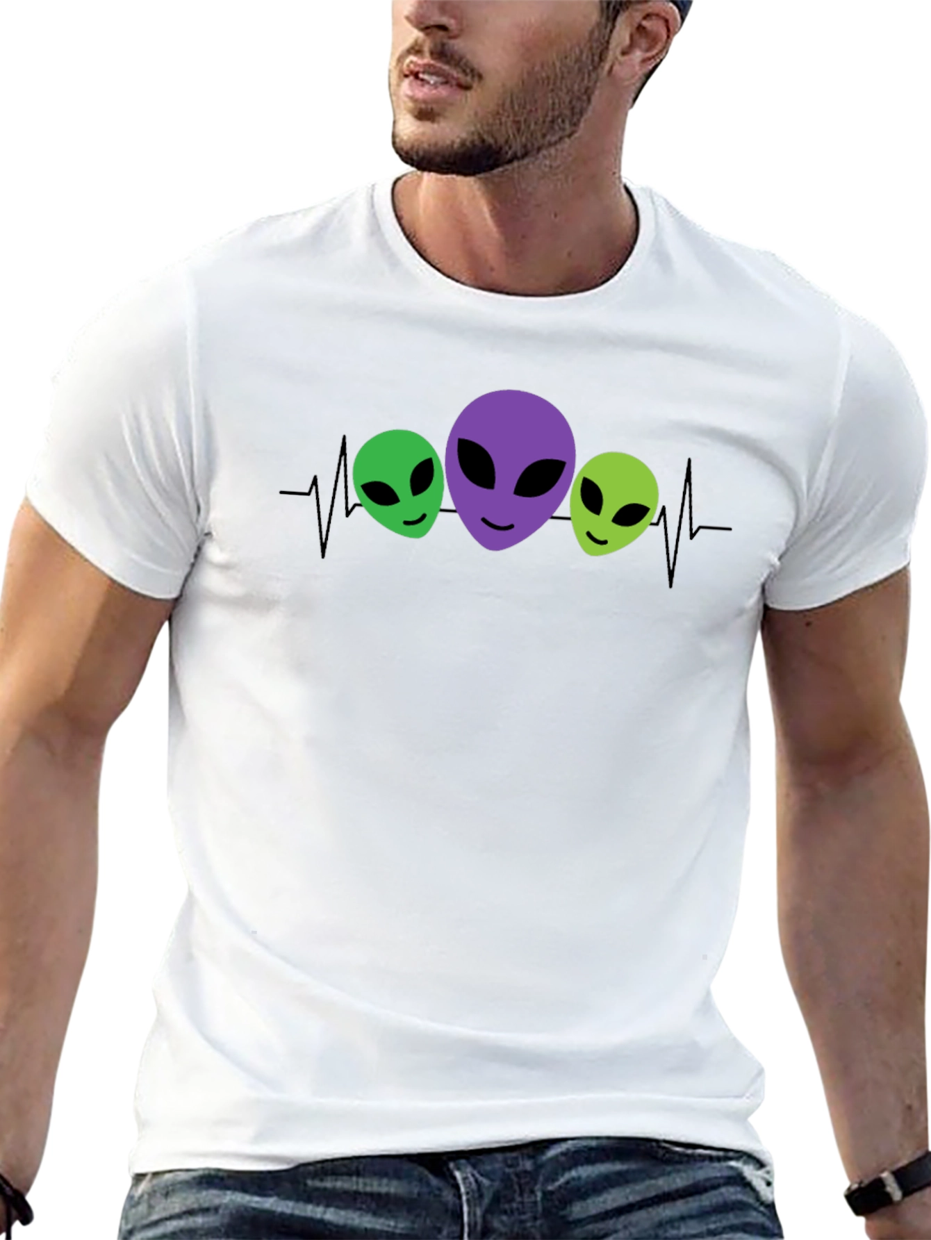Alien Heartbeat T-Shirt - Novelty Graphic Tee