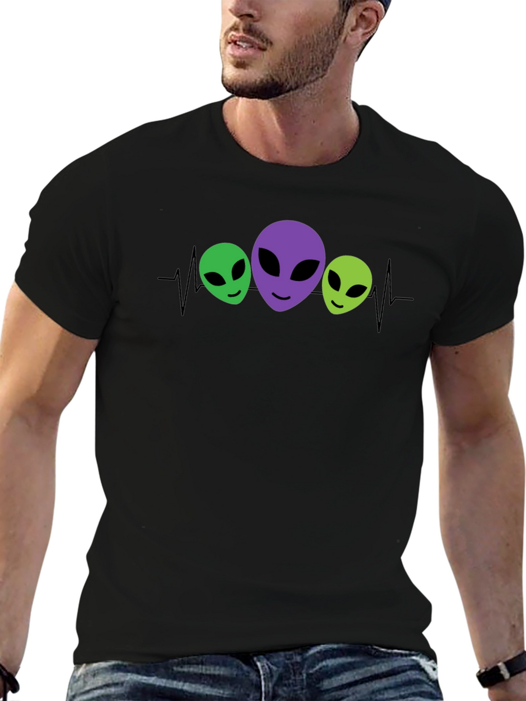 Alien Heartbeat T-Shirt - Novelty Graphic Tee